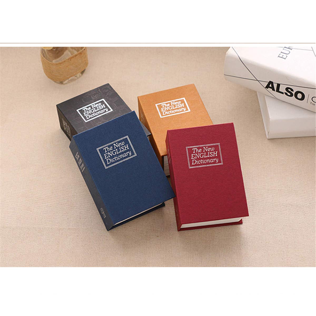 Small Book Safe with Key Lock - Dictionary Diversion Secret Storage Box for Cash & Valuables - Perfect for Home, Office & Travel Security