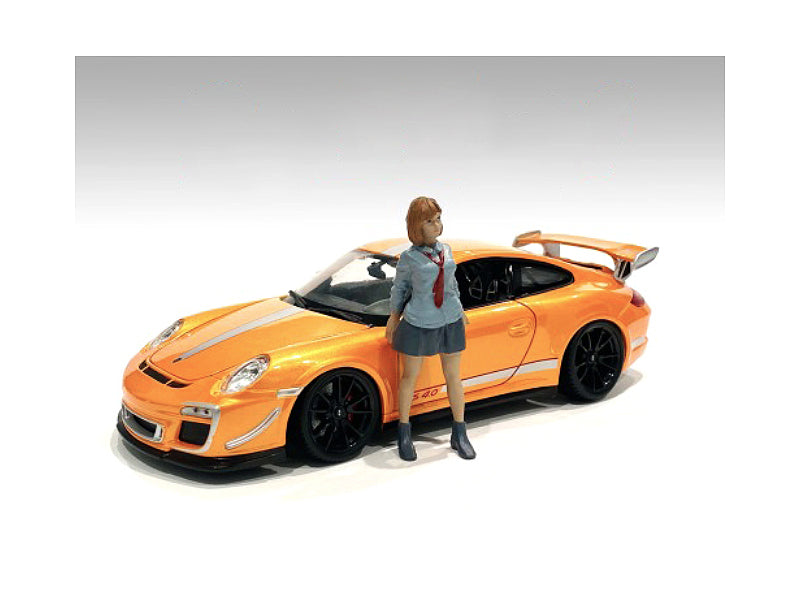 1/18 Scale Car Meet Figurine V - Realistic Miniature Model for Diecast Car Displays by American Diorama - Perfect for Car Enthusiast Collections & Diorama Scenes