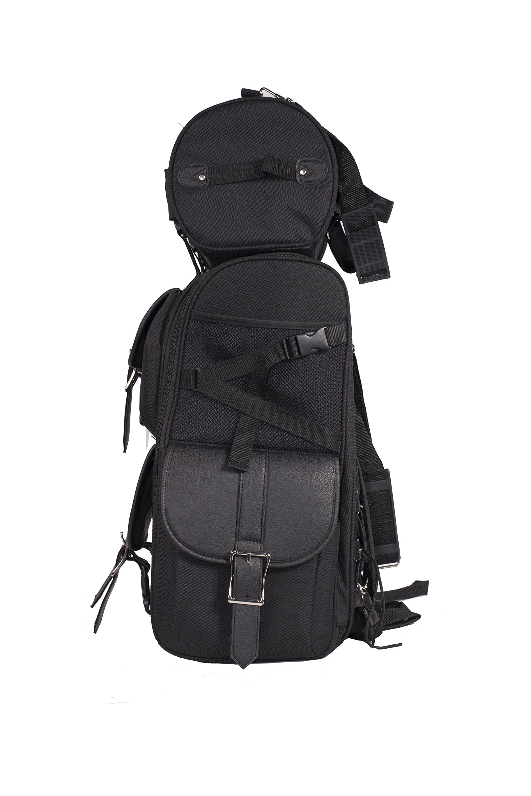 Durable Medium Size PVC Motorcycle Sissy Bar Bag - Waterproof Storage for Cruiser & Chopper Bikes - Perfect for Road Trips & Daily Commutes