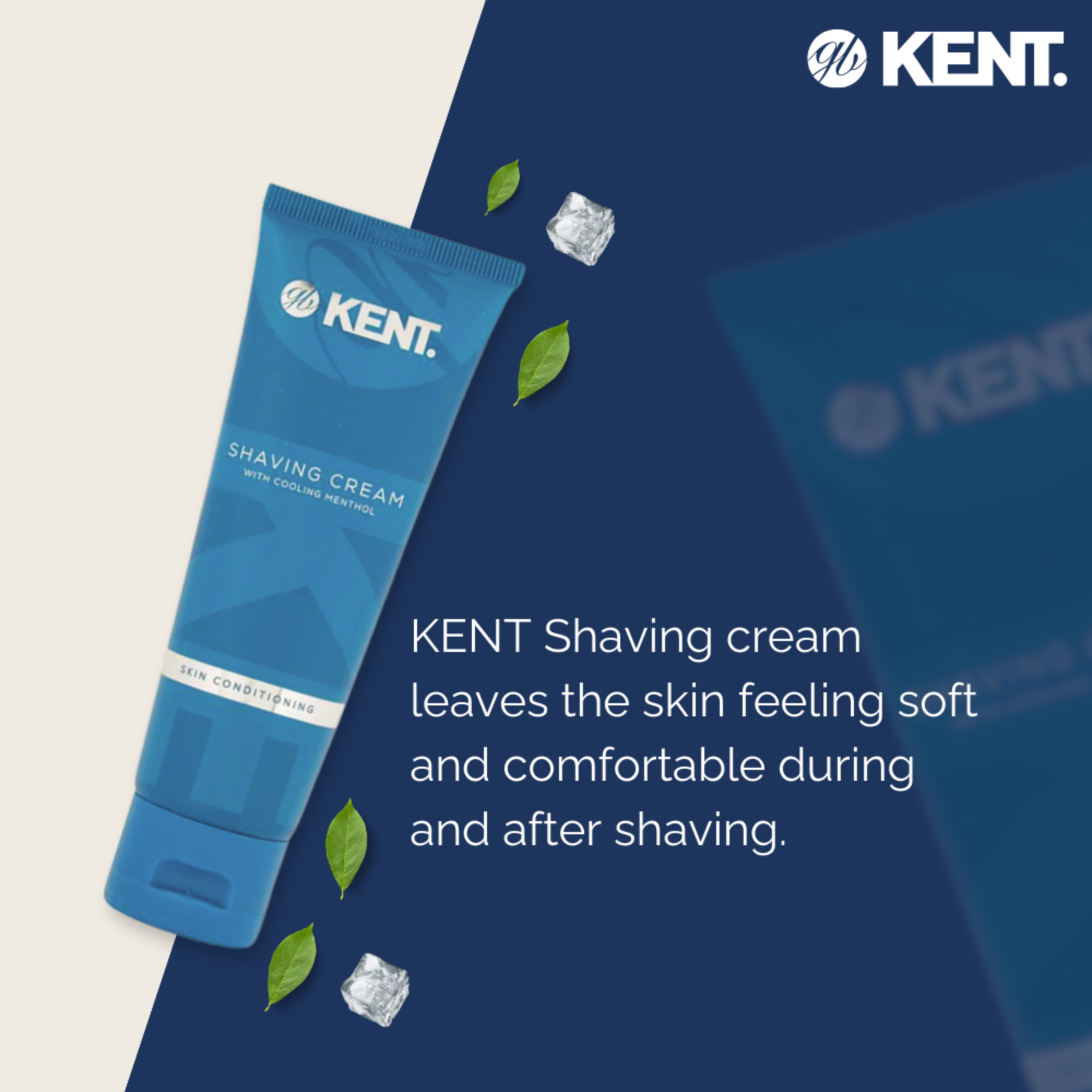 Kent K SCT1 Shaving Cream for Men - 75ml / 2.64 oz Tube - Premium Shaving Foam for Smooth & Comfortable Shave - Perfect for Travel & Daily Grooming Routine