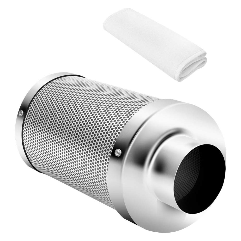 YARNOW 4 Inch Air Carbon Filter for Indoor Plants - Grow Tent Odor Eliminator & Air Scrubber - Perfect for Hydroponics, Greenhouse, and Home Gardening Ventilation