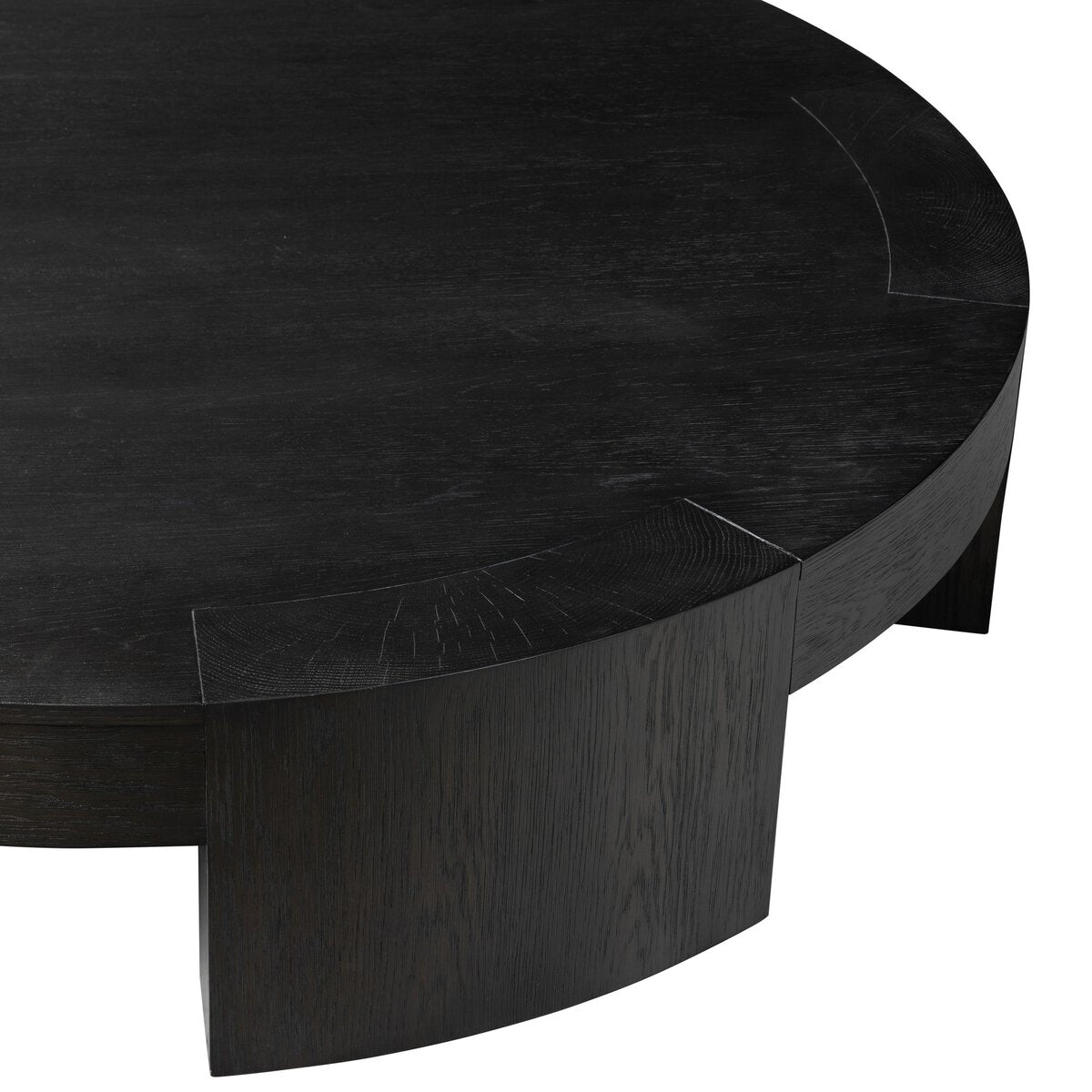 Modern Andy Coffee Table - Charcoal Oak Veneer Finish - Large Size for Living Room, Office & Lounge Decor