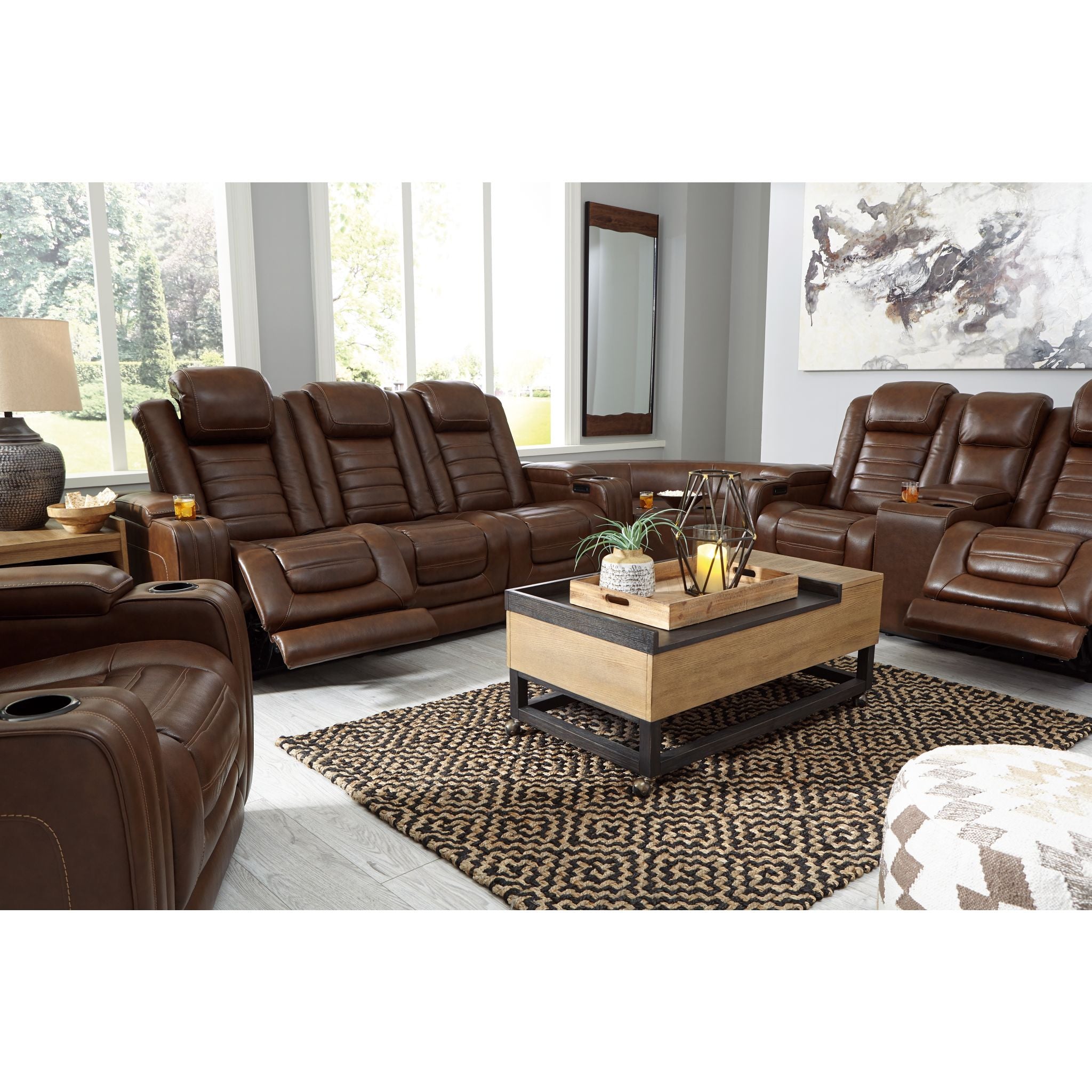 3-Piece Power Reclining Sectional Sofa Set with USB Ports - Modern L-Shaped Couch for Living Room, Home Theater & Family Gatherings