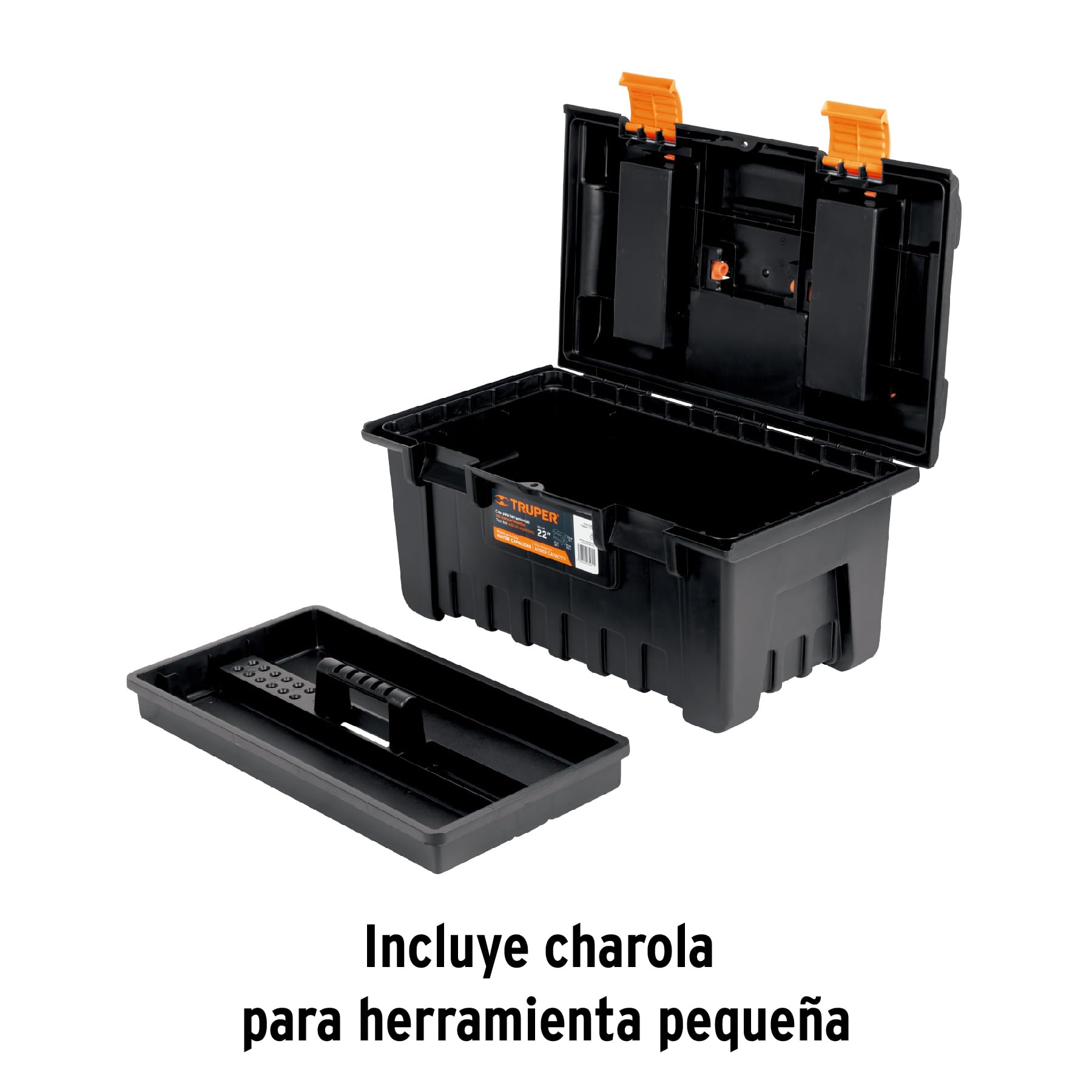 22 Compartment Orange Plastic Storage Box - Organize Small Parts, Crafts & Office Supplies | Durable & Stackable for Home, Garage & Workshop