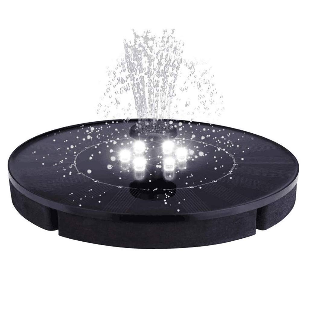 Solar Fountain Pump with LED Lights - 2.4W Floating Water Pump for Bird Bath, Garden, Pond, Pool & Patio | Outdoor Decorative Fountain Kit for Relaxing Backyard & Landscape Design