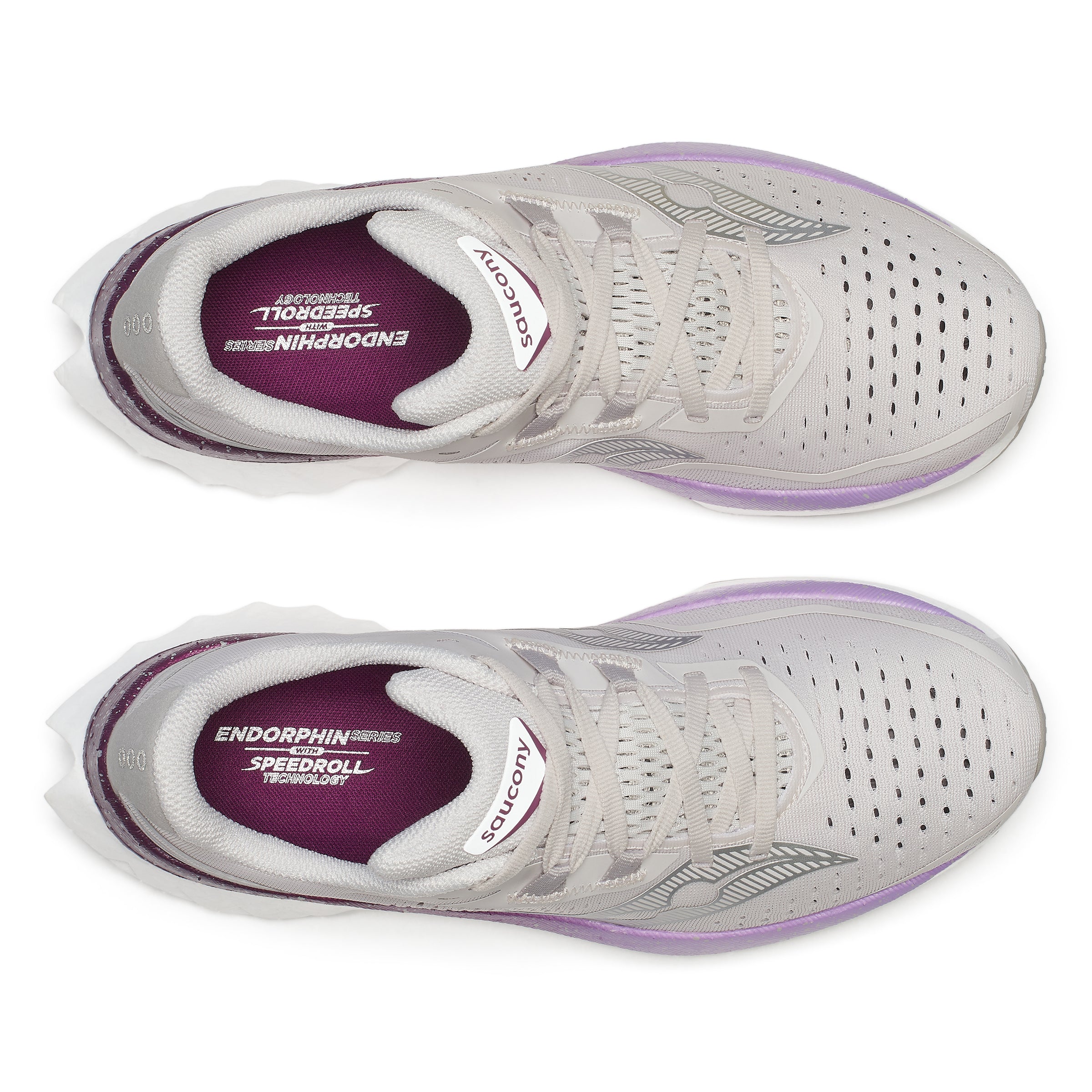 Women's Endorphin Speed 4 Running Shoes - Lightweight Cushioned for Marathon & Training (Moon/Plum) | Perfect for Road Running, Gym Workouts & Daily Jogging