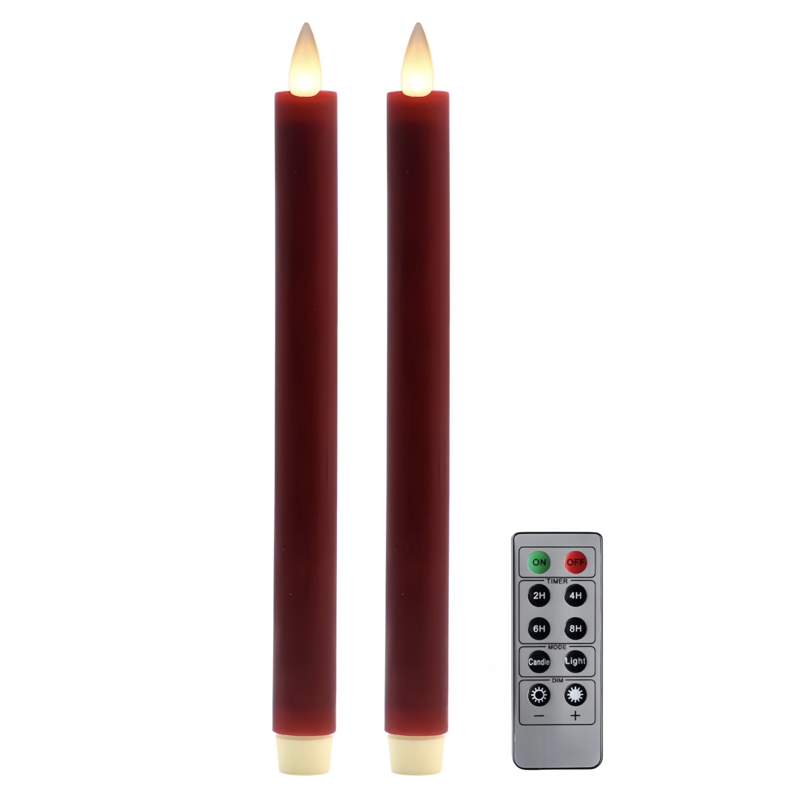 Flameless Taper Candles with Remote & Timer - 9
