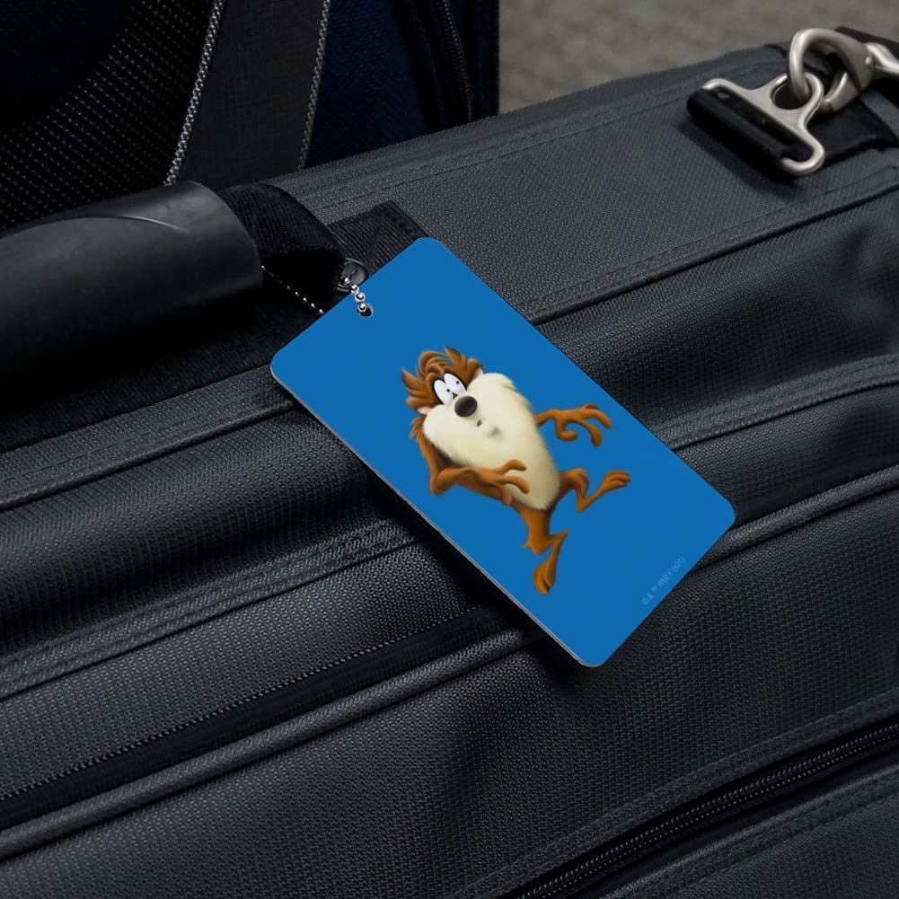 Looney Tunes Taz Wild Man Luggage Tag - Durable Suitcase ID Card for Carry-On Bags - Perfect for Travel, Business Trips & Vacation Identification