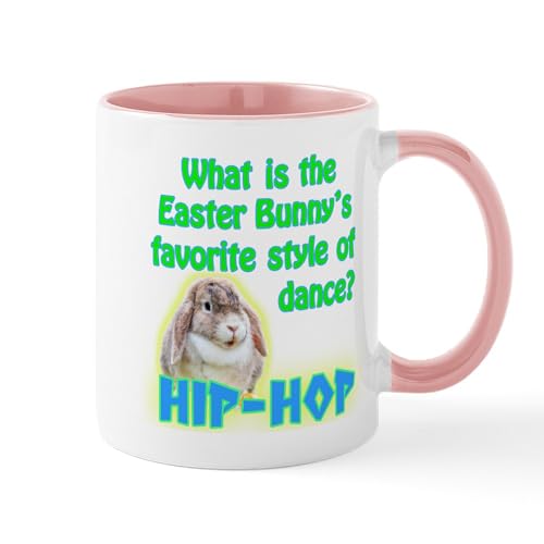White/Pink Inside - Easter Bunny Dance Hip Hop Mugs