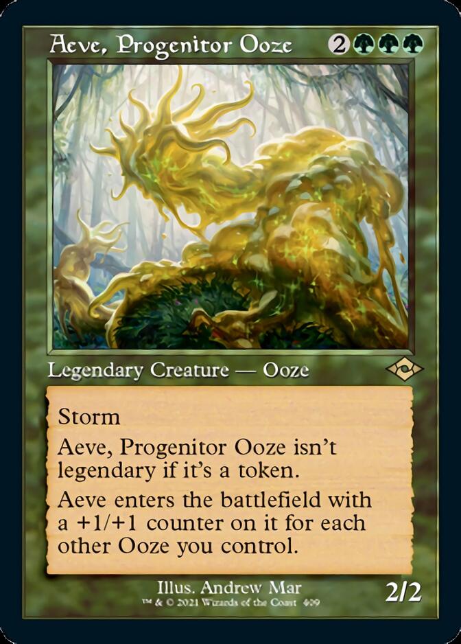 Aeve, Progenitor Ooze - Retro Foil Etched MTG Card | Modern Horizons 2 | Commander & Modern Format Play