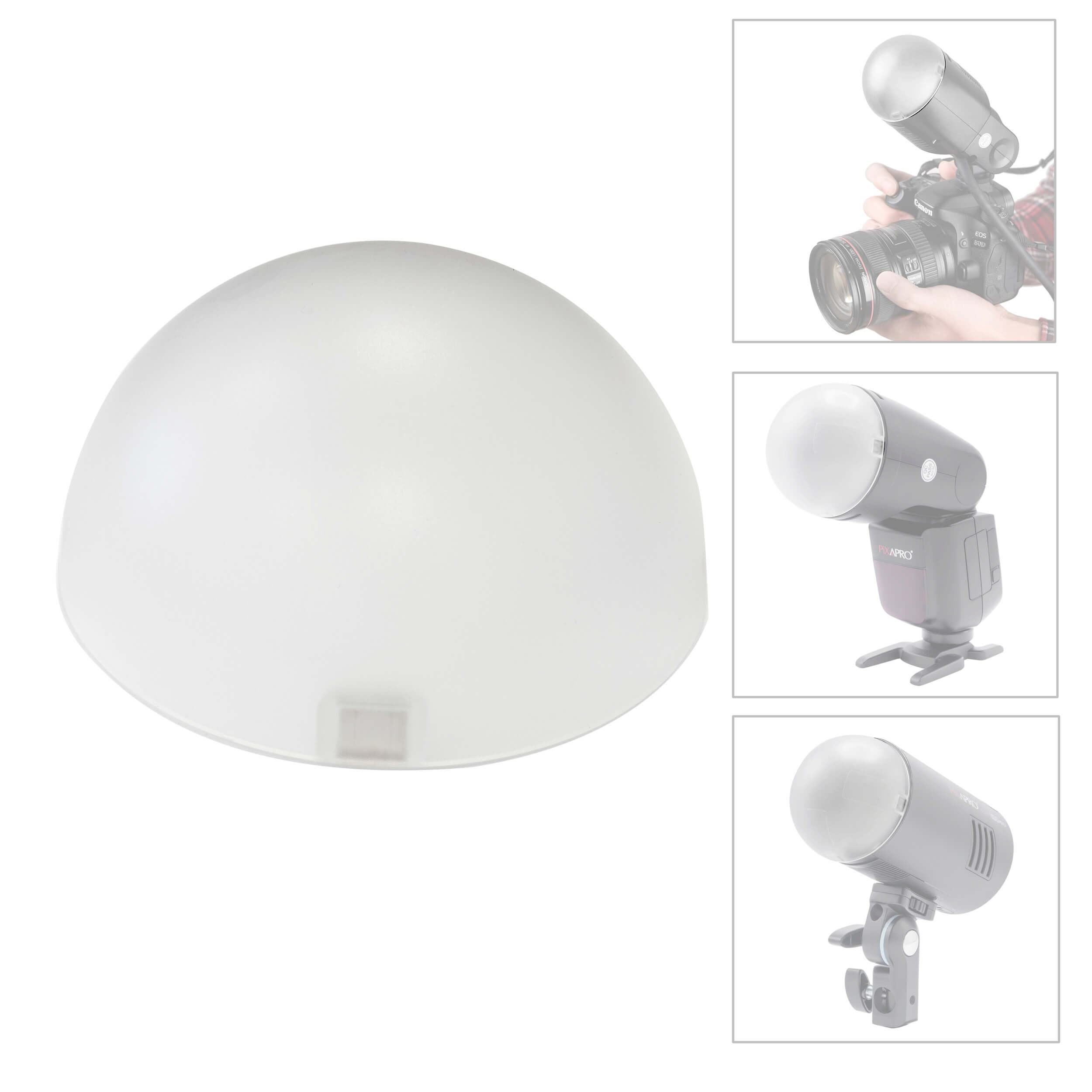 Godox Diffuser Dome AK R11 - Soft Light Accessory for Godox V1 Round Head Flash, Compatible with Godox AD100Pro & H200R - Perfect for Portrait, Product, and Studio Photography
