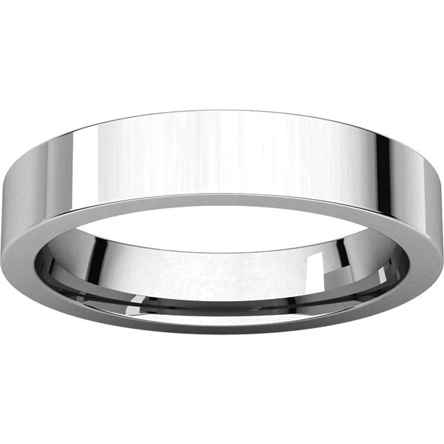 14K Gold 4mm Flat Comfort Fit Wedding Band for Men - Perfect for Engagement, Anniversary & Everyday Wear