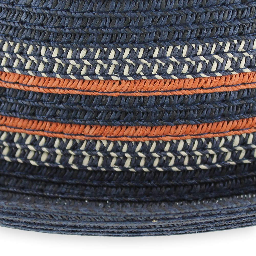 Straw Hat for Men & Women - Summer Dax in Black/Navy - XXL for Outdoor & Beach