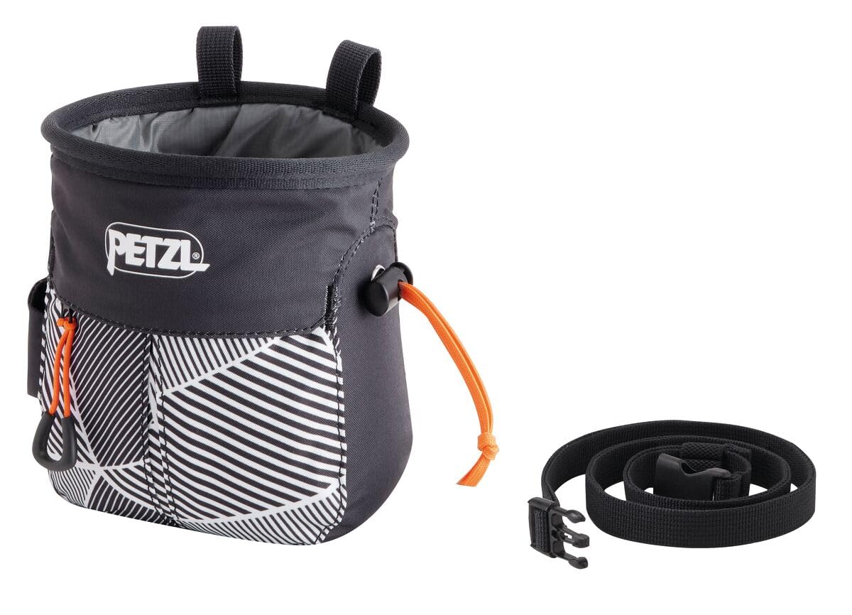 Petzl SAKAPOCHE Chalk Bag - Ergonomic Rock Climbing Chalk Bag with Zippered Pocket for Gym, Sport & Traditional Climbing | Perfect for Bouldering, Training & Outdoor Adventures