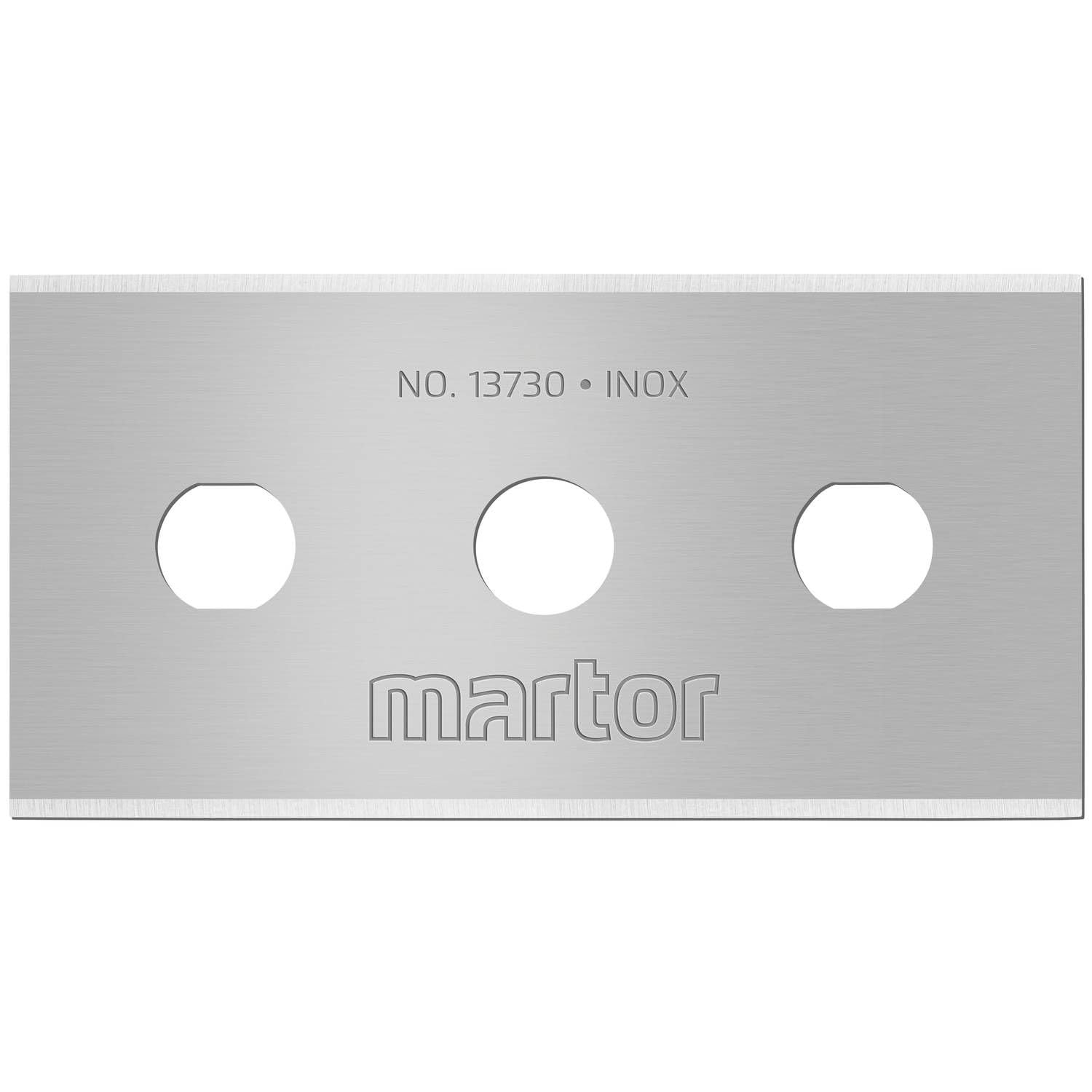 Martor 13730.60 Industrial Utility Knife Replacement Blades - Silver Color, Pack of 60 Sharp Stainless Steel Blades for Cutting, Crafting, Packaging & Industrial Use