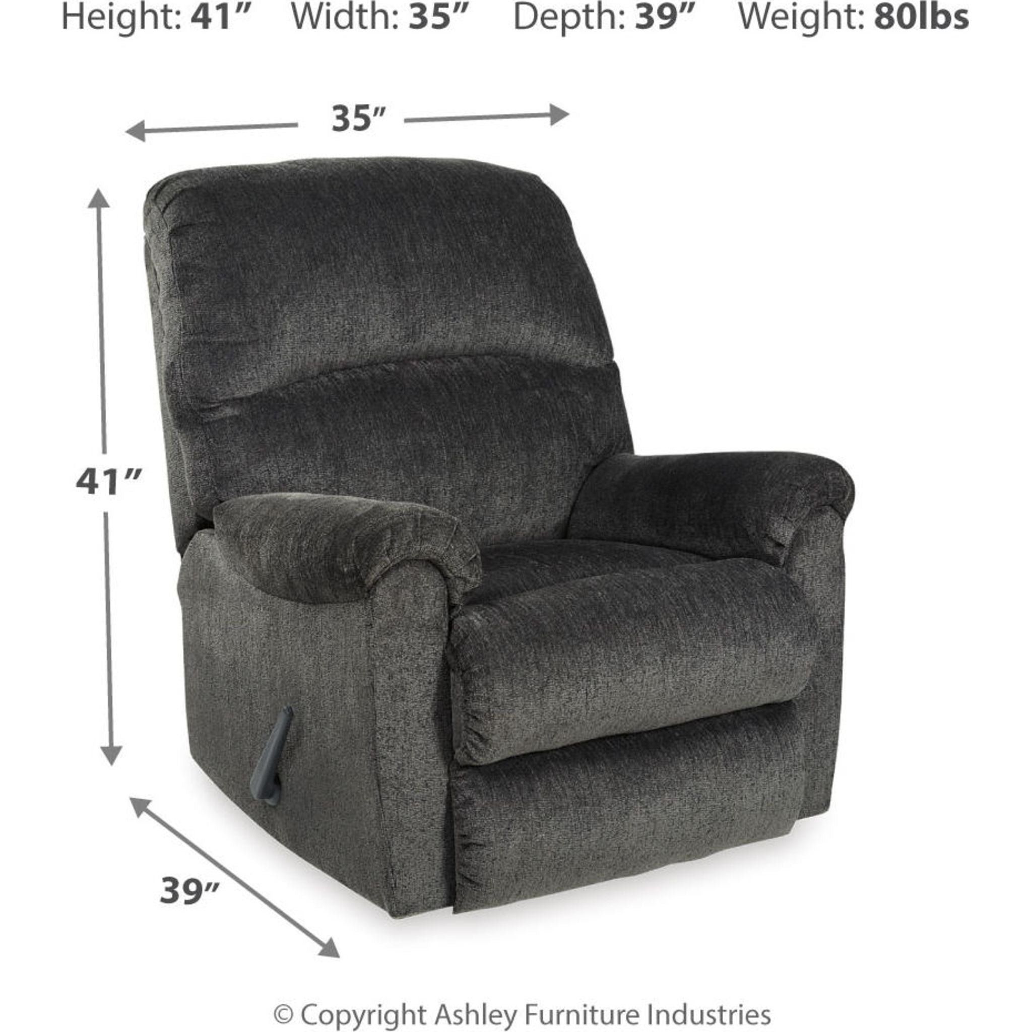 Ballinasloe Rocker Recliner Chair - Comfortable Rocking Recliner with Padded Seat & Back Support - Perfect for Living Room, Nursery, or Bedroom Relaxation