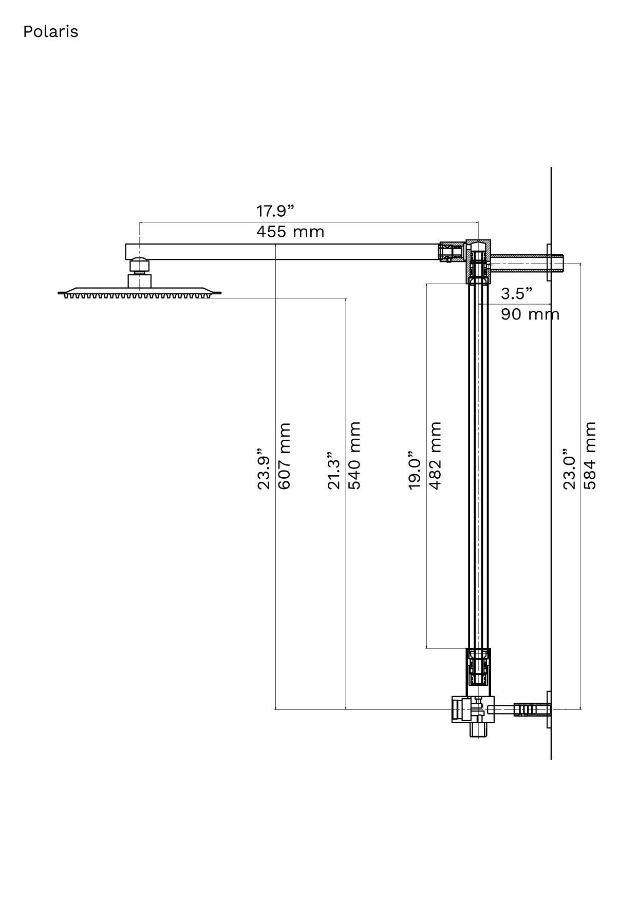Fennocasa Polaris 1 Rain Shower System - 8
