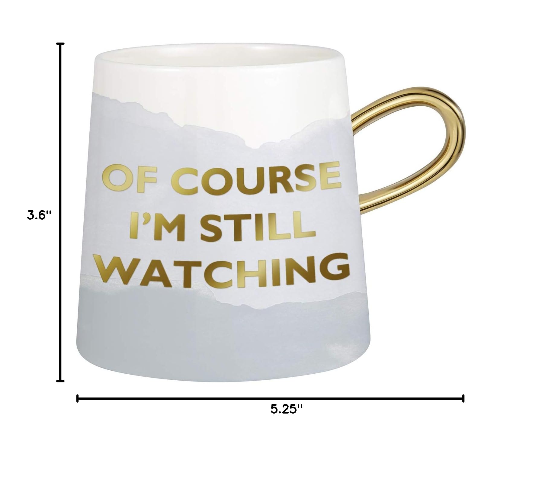 Creative Brands Slant Collection Ceramic Coffee Mug - 11 Oz, 'Of Course I'm Still Watching' - Perfect for Binge-Watching Shows & Relaxing with Hot Drinks
