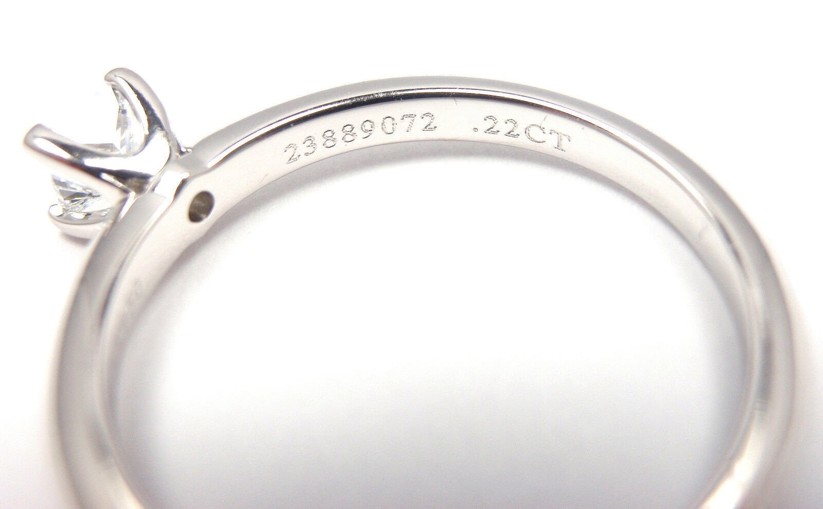 Tiffany & Co Platinum Square Cut Diamond Ring 0.22ct VS2 D Color Triple Excellent - Elegant Engagement Ring for Women, Perfect for Proposals, Anniversaries & Special Occasions