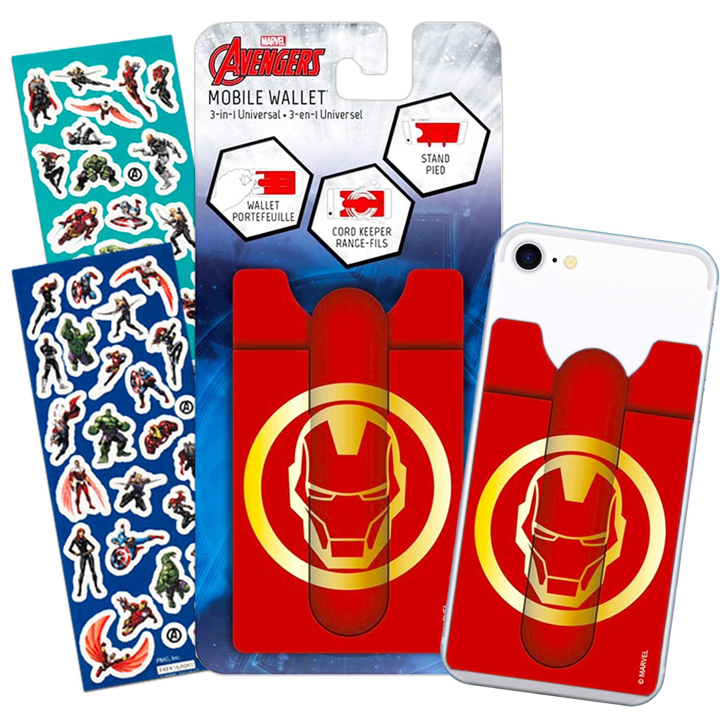 **Marvel Iron Man Wallet with Avengers Stickers - Superhero Gift Set for Kids & Adults | Perfect for School, Parties & Comic Con**