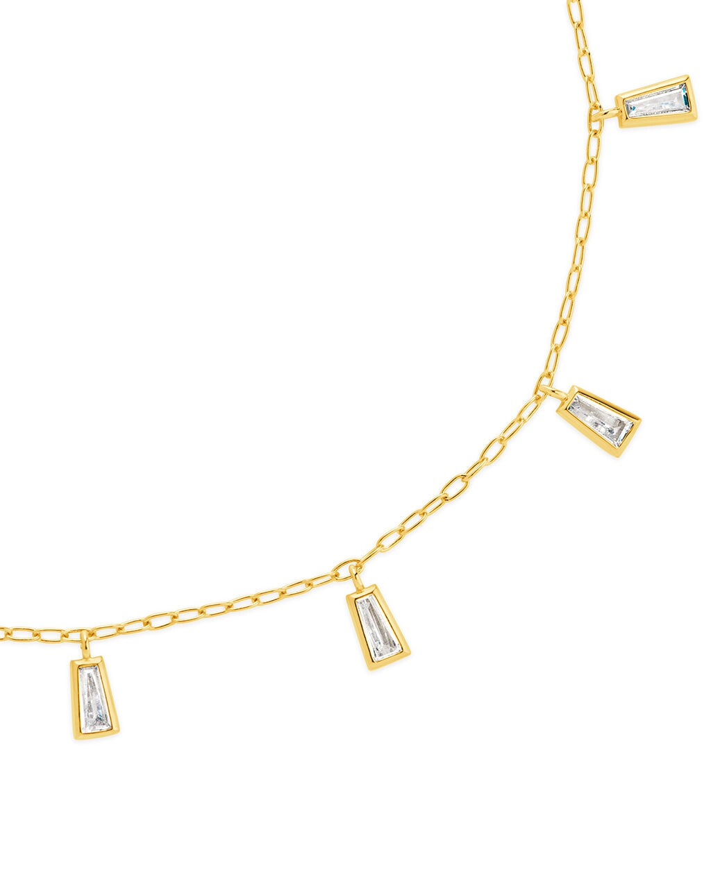 Lillian Sterling Silver CZ Charm Anklet Bracelet for Women - Elegant Ankle Jewelry for Summer, Beach & Boho Style