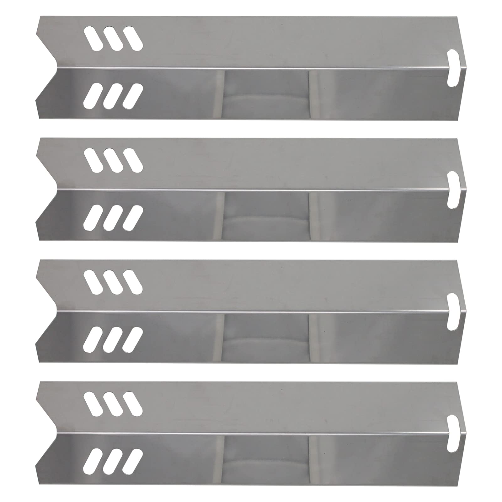 4-Pack Stainless Steel BBQ Grill Heat Shield Plates - Replacement Parts for Better Homes & Gardens BH14-101-099-01 Grill - Compatible Flame Tamer, Flavorizer Bar, Vaporizer Bar (15 Inch) - Perfect for Outdoor Cooking, Backyard BBQs, and Camping Grilling