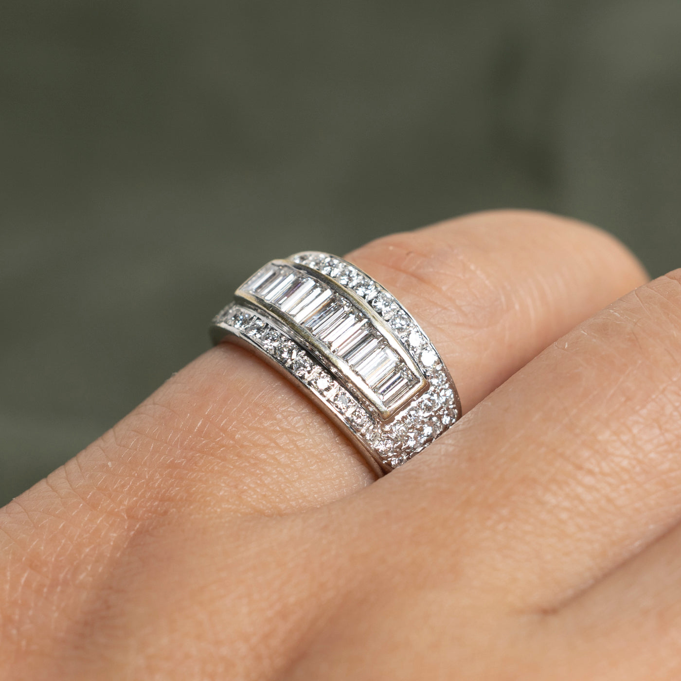 1.23ctw Multi-Cut Diamond Cocktail Ring for Women - Size 5.5 | Elegant Statement Jewelry for Parties, Weddings & Special Occasions