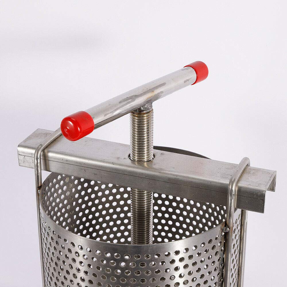 Stainless Steel Manual Honey Press Extractor - T-Shaped Honey & Fruit Press for Wine, Juice, Pepper & Oil Making | Perfect for Home Brewing, DIY Honey Extraction & Small Batch Food Processing