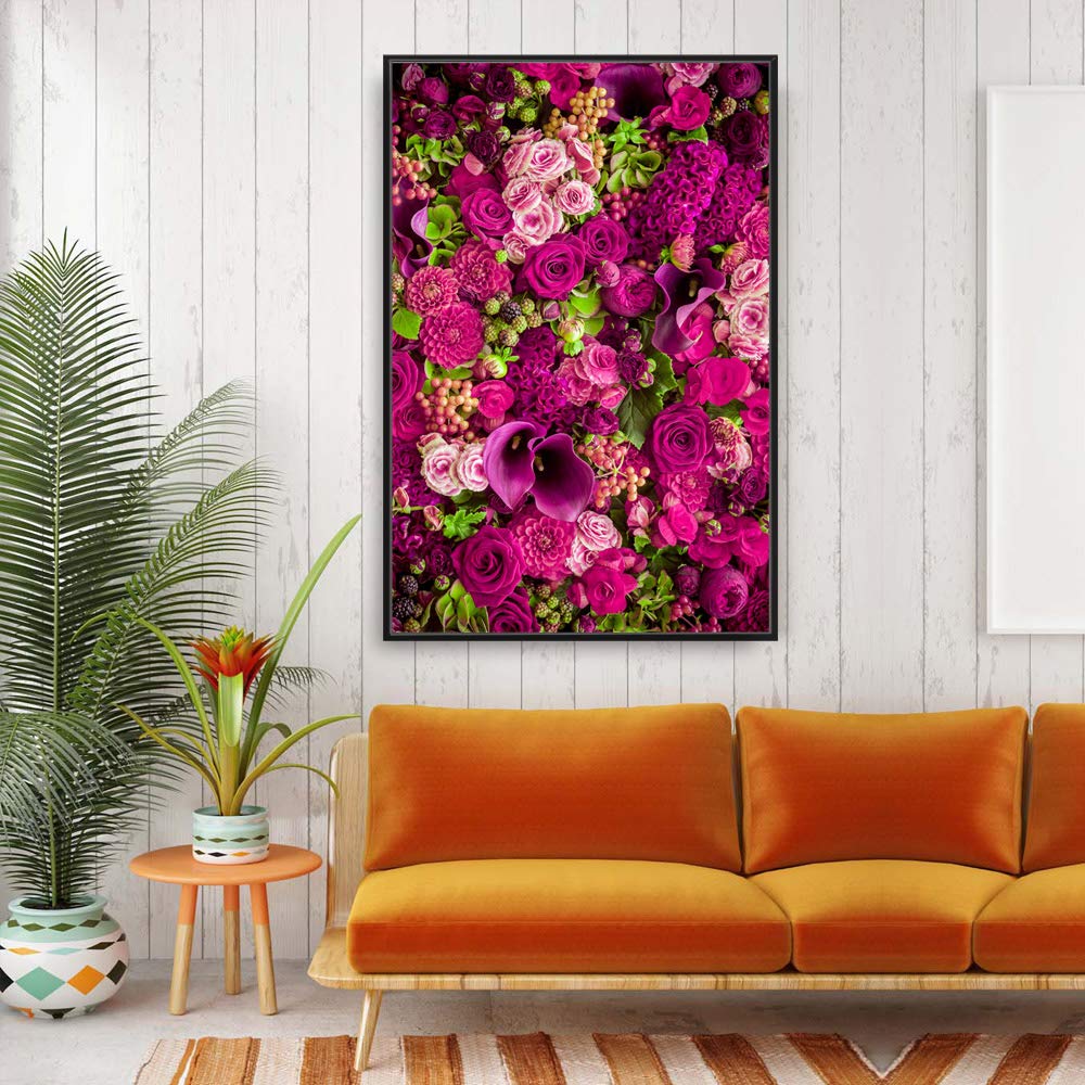 Wall26 Framed Canvas Wall Art - 16x24 Inches Rose Closeup XIII Print, Ready to Hang Home Decor for Living Room & Bedroom | Perfect for Housewarming Gifts & Interior Design