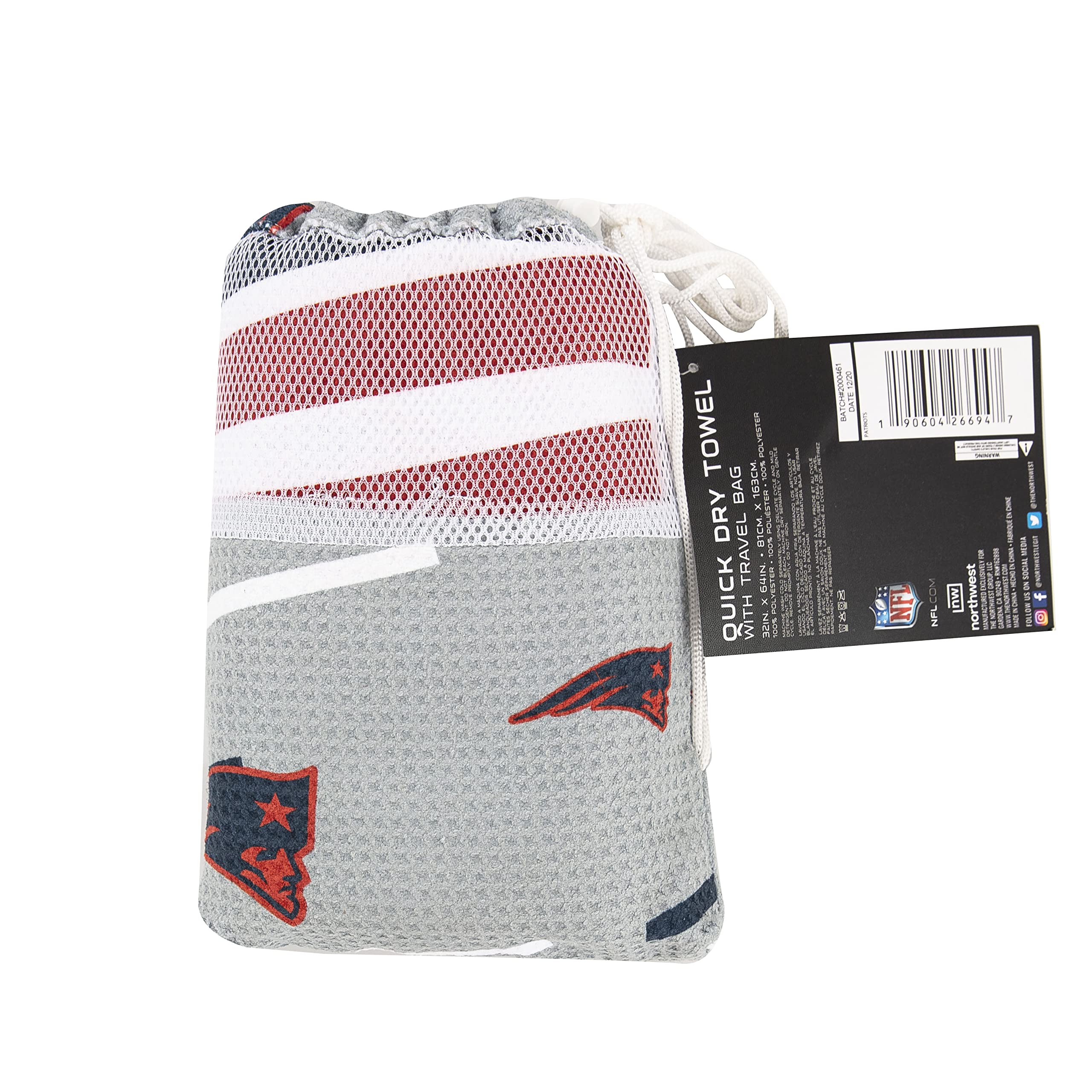 NFL Team Logo Unisex Beach Towel with Mesh Bag Set - Perfect for Pool, Beach, and Sports Events