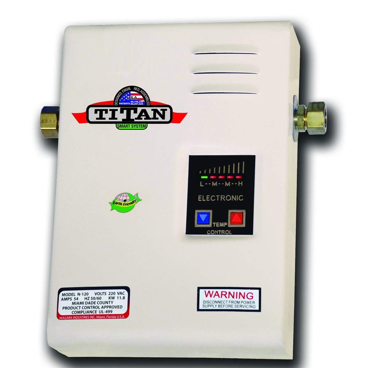 Titan Electric Tankless Water Heater - Instant On-Demand Hot Water for Home, RV & Office | Energy Efficient & Space Saving Design