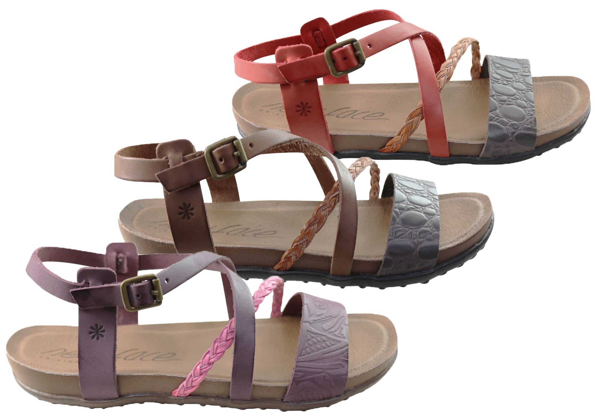 Laurina Women's Comfortable Leather Sandals - Handmade in Brazil - Casual Summer Walking Shoes for Beach, Travel & Everyday Wear
