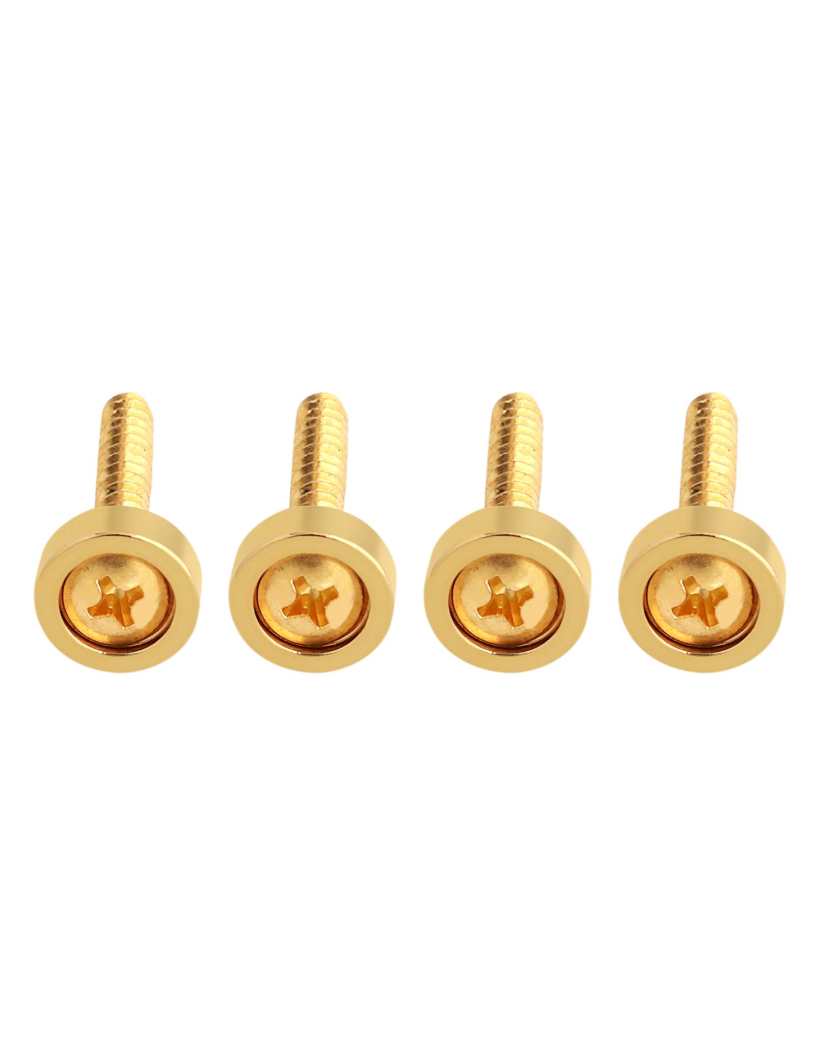 Holmer 4Pcs Gold Guitar Neck Joint Bushings Ferrules & Bolts with Screws - Compatible with Electric & Bass Guitars - Perfect for Guitar Repair, Maintenance, and Custom Builds