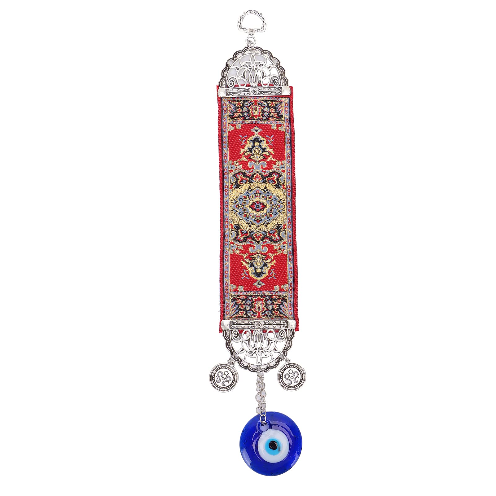 Turkish Car Hanging Ornament - Red Round Handmade Decorative Tassel for Home, Office & Vehicle Interior | Perfect for Rearview Mirror Decor, Housewarming Gifts & Boho Home Decor