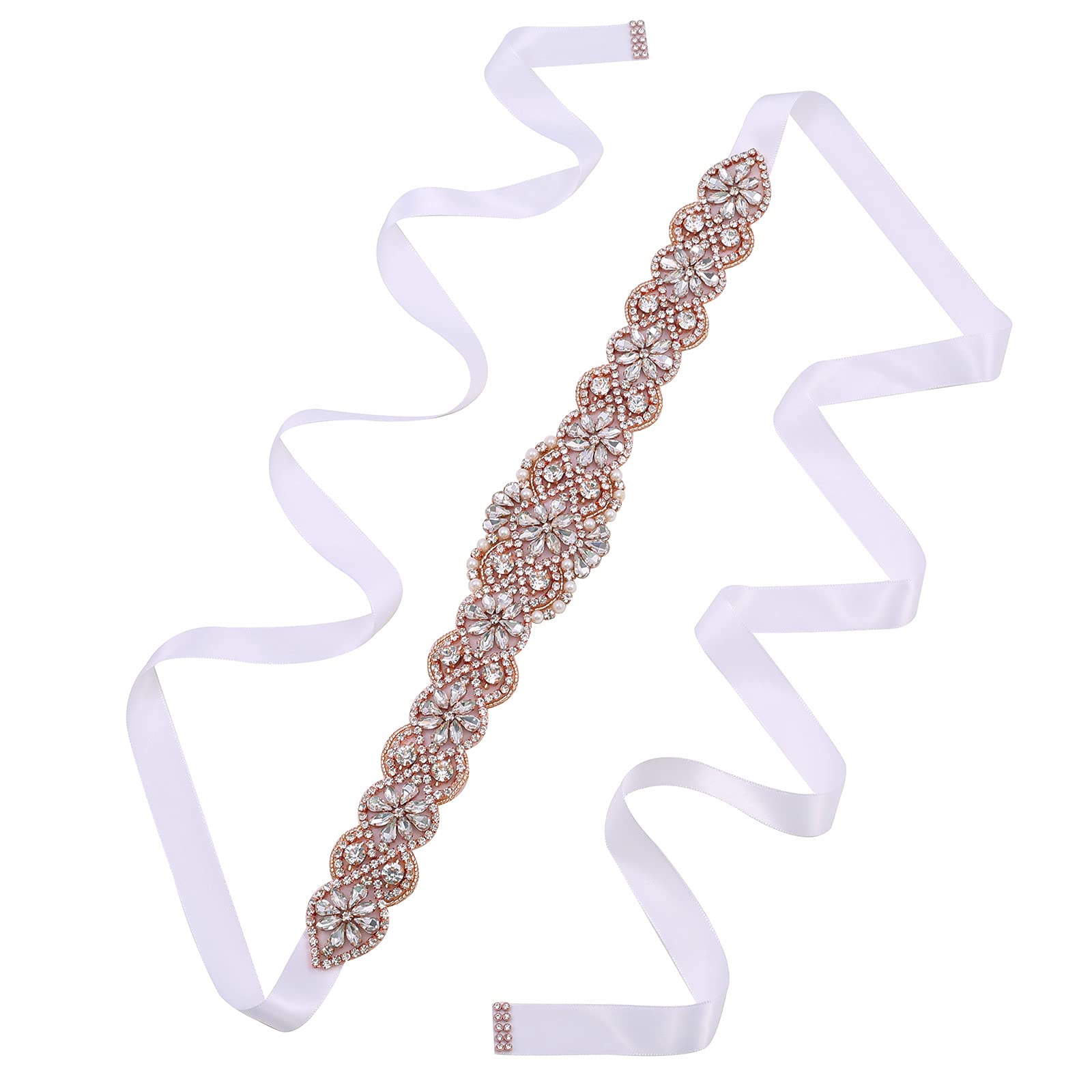 Sparkling Rhinestone Wedding Belt for Bride & Bridesmaids - Elegant Crystal Sash for Wedding Dresses | Perfect for Bridal Showers, Ceremonies & Special Occasions