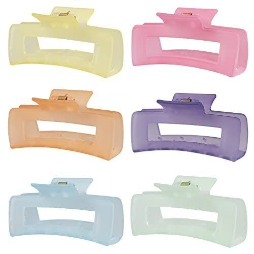 GT Gloptook Korean Fashion Large Pearl Hair Claw Clips - Set of 4 Stylish Barrettes for Women & Girls, Perfect for Long Hair Updos, Parties, Weddings & Daily Use