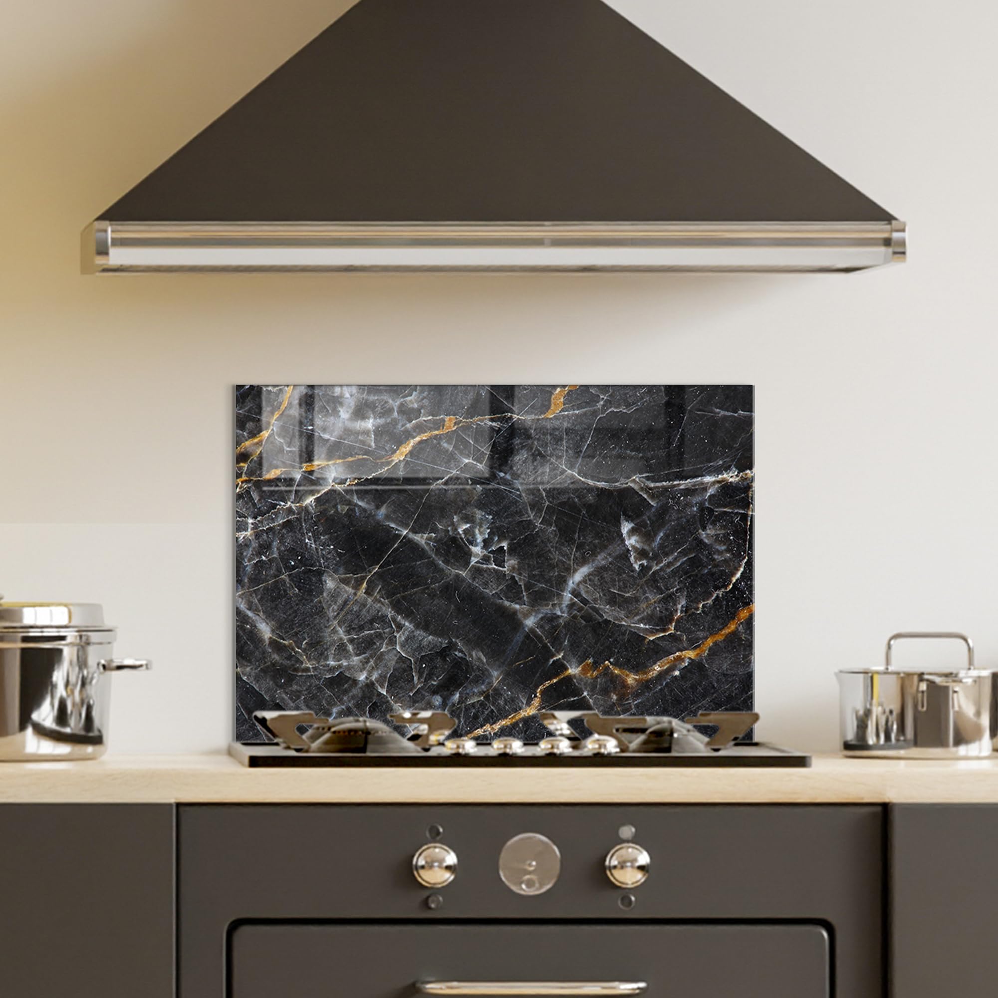Premium Tempered Glass Kitchen Backsplash - 30x14