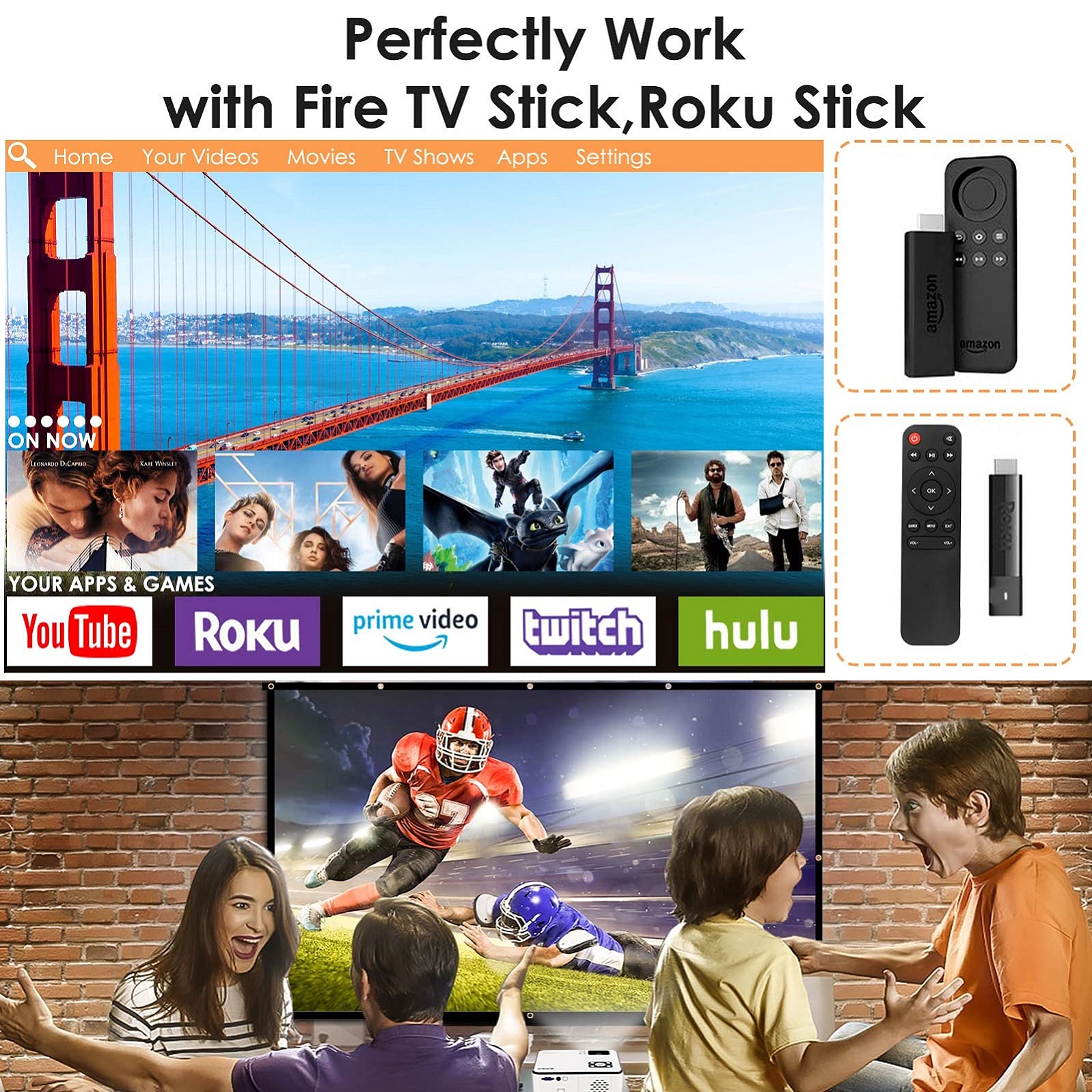 SHIMOR C9 7500L HD Mini Projector with 100