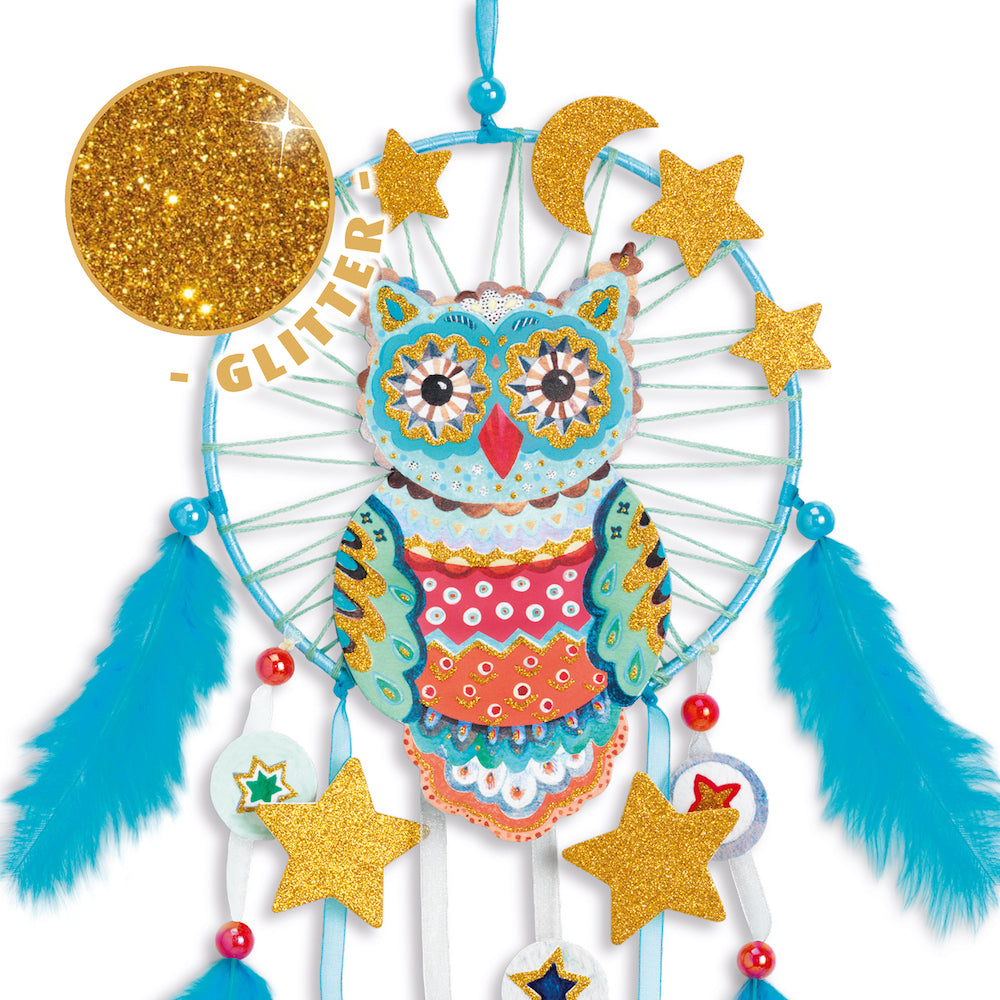 DIY Dreamcatcher Kit - Golden Owl Handmade Craft for Kids & Adults - Perfect for Home Decor, Gifts, and Creative Activities
