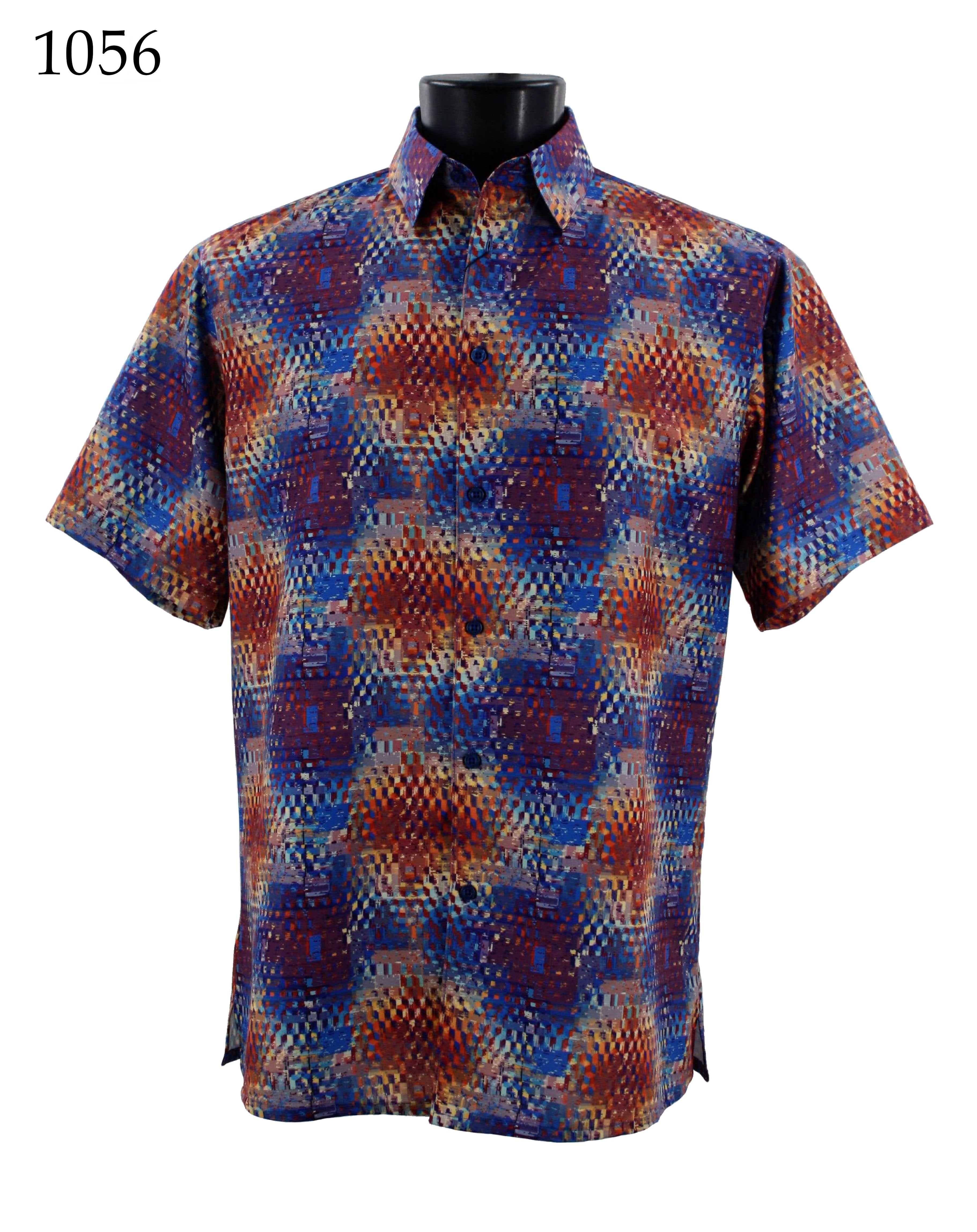 Bassiri Men's Casual Short Sleeve Shirt 1056 - Breathable Cotton Comfort Fit T-Shirt for Summer, Outdoor Activities & Daily Wear