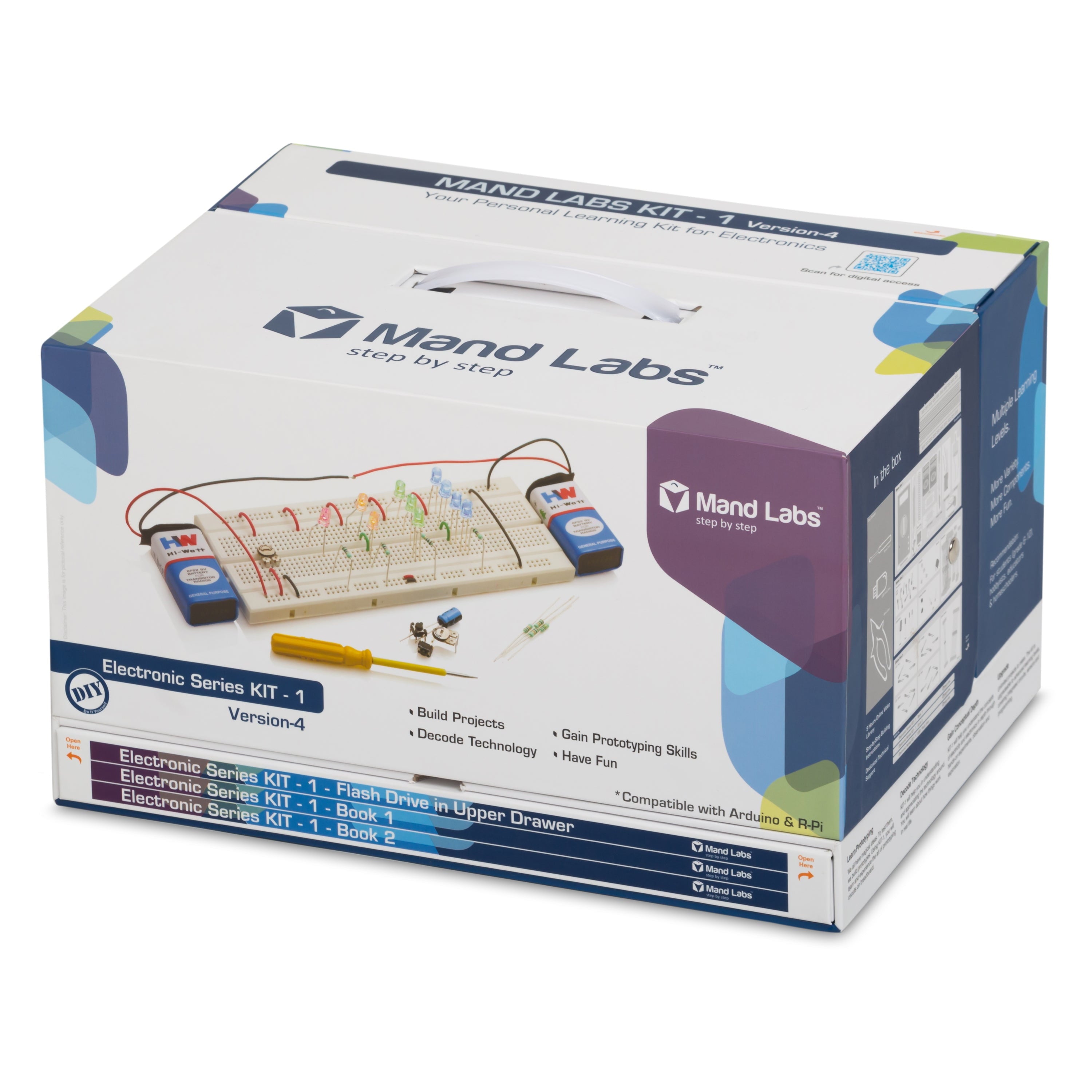 Mand Labs KIT 1: Standard Edition V4 - Complete Electronics Learning Kit for Beginners & Hobbyists | Perfect for STEM Education, DIY Projects & Home Experiments