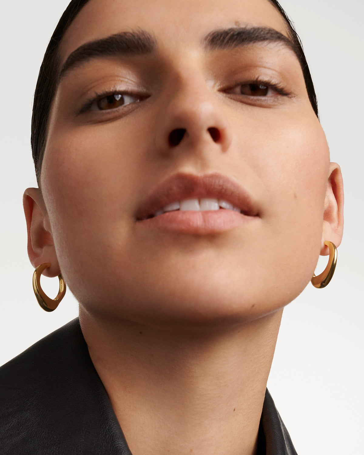 GRID 1 Riba Hoops - Trendy Gold Plated Earrings for Women, Minimalist Dainty Jewelry for Everyday Wear, Perfect Gift for Birthday, Anniversary & Valentine's Day | Office, Party & Casual Outfit Accessories