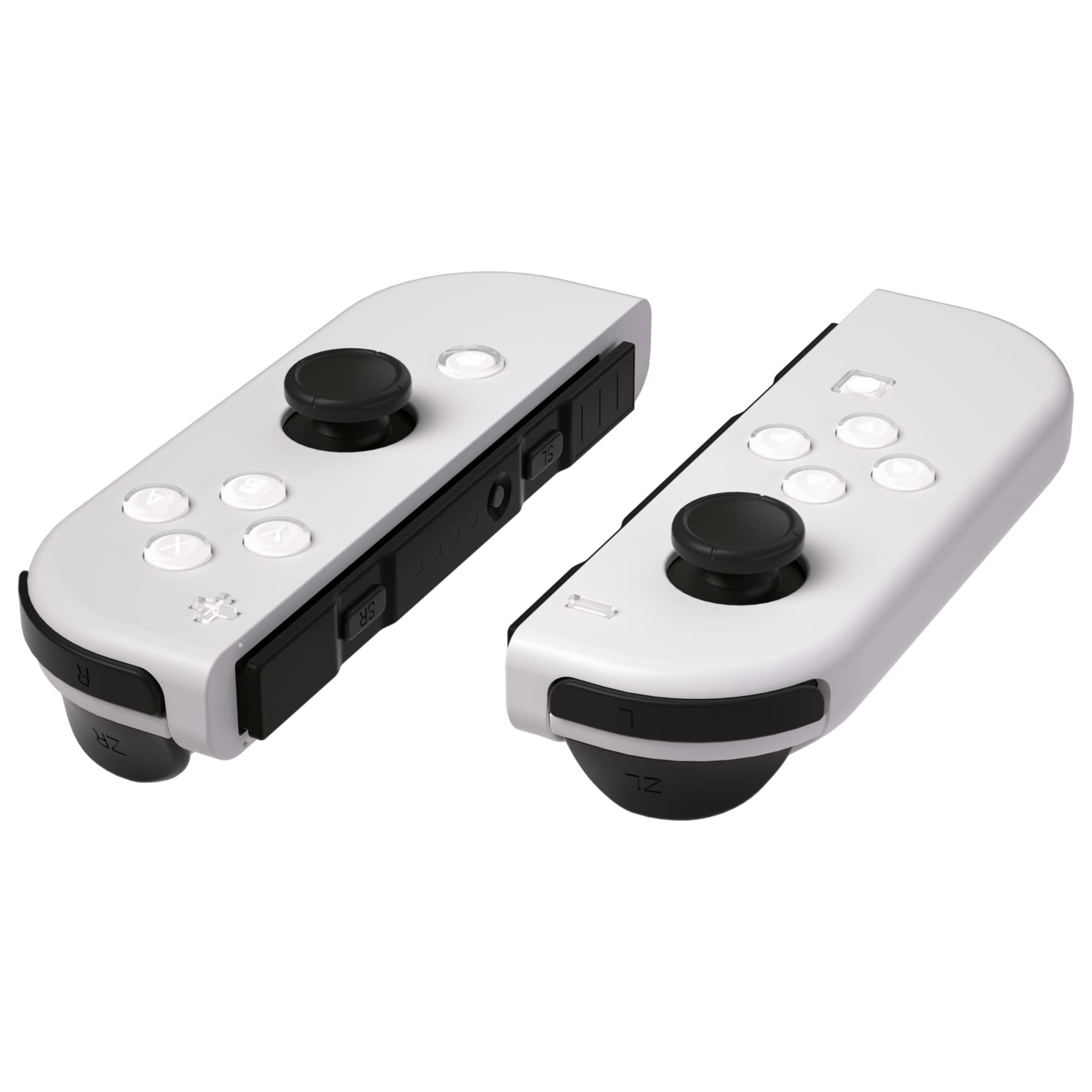 eXtremeRate White & Clear Jelly Buttons for Nintendo Switch JoyCon - Custom ABXY Direction Home Capture + - Keys, DIY Replacement Face Buttons for Switch & Switch OLED | Gaming Accessories for Enhanced Controller Experience