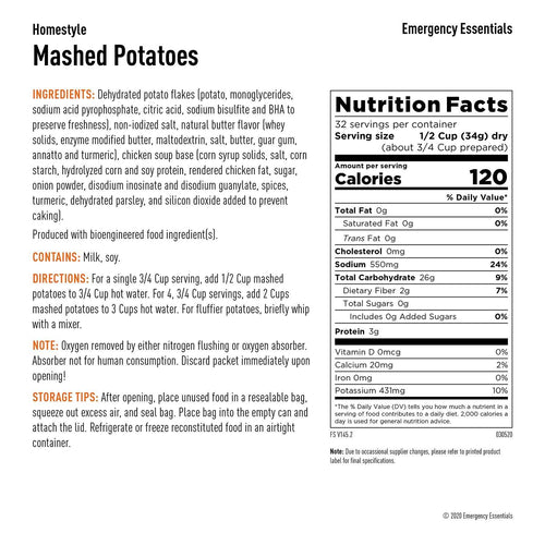 Instant Mashed Potatoes - Quick & Easy 5-Minute Potato Side Dish for Thanksgiving, Camping & Busy Weeknights