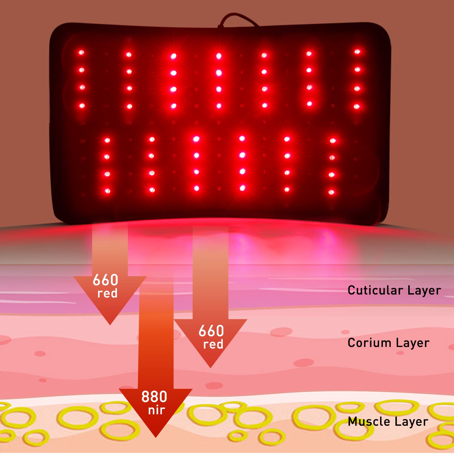 DGXINJUN Infrared Red Light Therapy Device for Back Pain Relief - FSA/HSA Eligible Large LED Pad, Flexible Wearable Wrap with Deep Penetration for Shoulder, Joint & Muscle Therapy - Home Use for Pain Management & Recovery