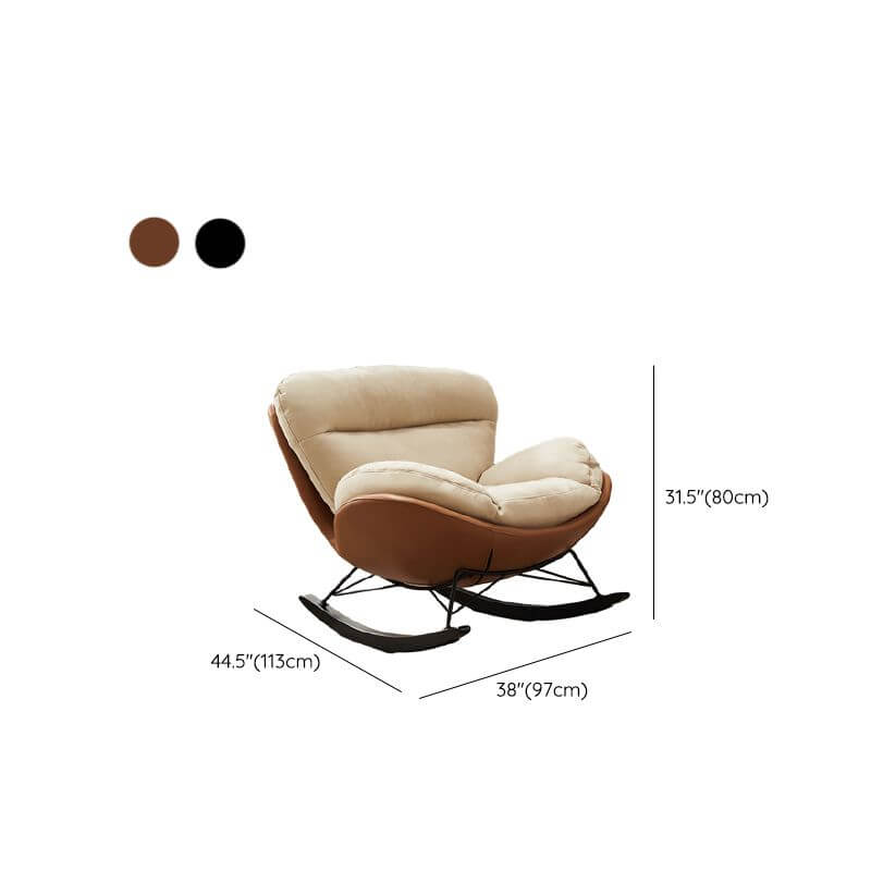 Stylish Upholstered Rocking Accent Chair with Comfortable Cushion - Perfect for Living Room, Nursery & Reading Nook