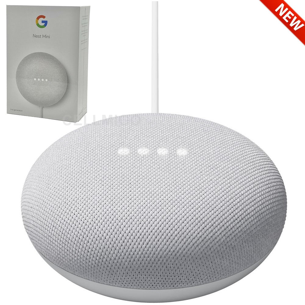 Google Nest Mini (2nd Gen) Smart Speaker with Google Assistant - Chalk & Black | Voice Control, Wireless Streaming, Smart Home Hub | Perfect for Bedroom, Kitchen & Office Use