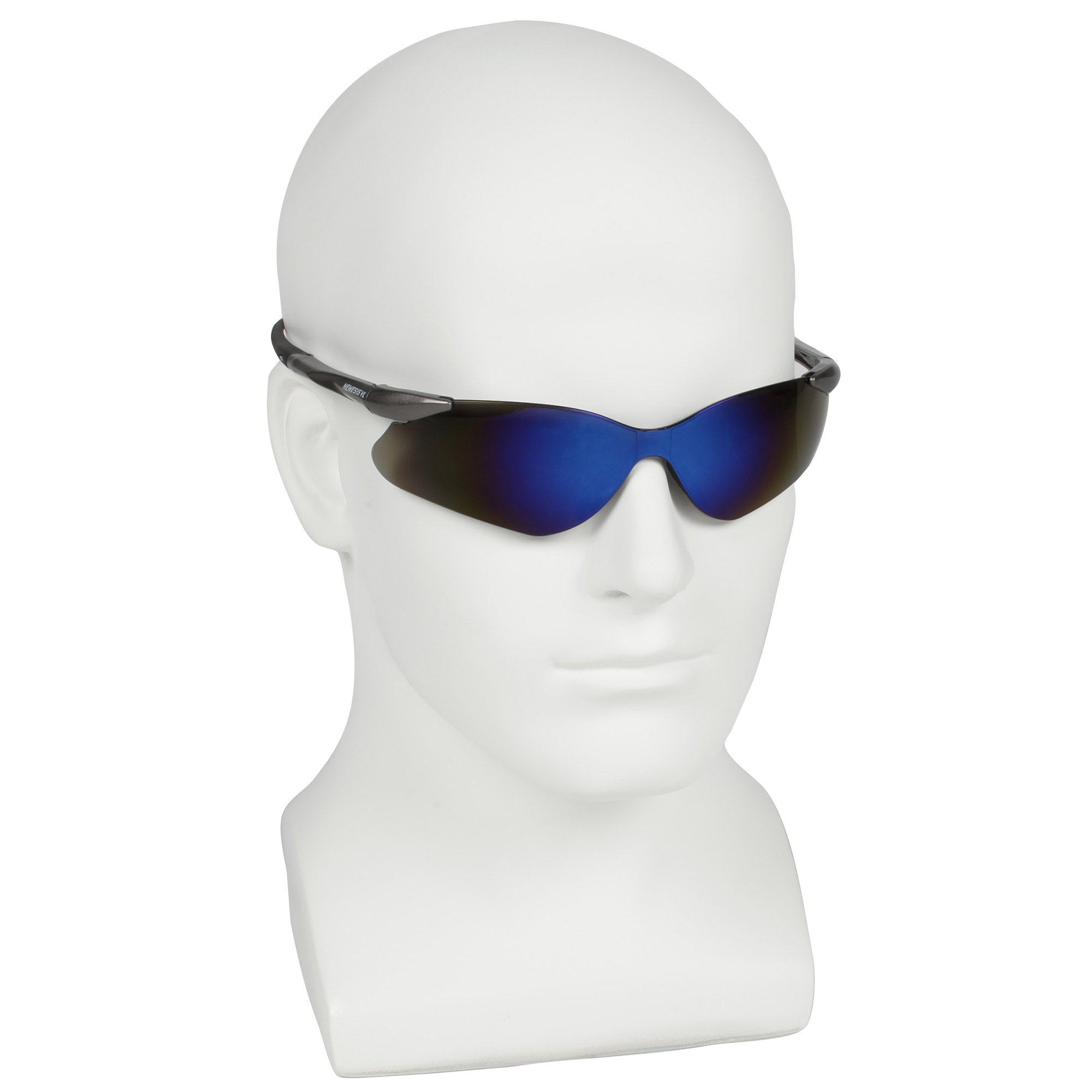 KleenGuard Nemesis VL Safety Glasses (20471) - UV Protection, Scratch Resistant, Blue Mirror Lens with Gunmetal Temples - 12 Pairs/Case - Perfect for Construction, Lab Work & Outdoor Sports