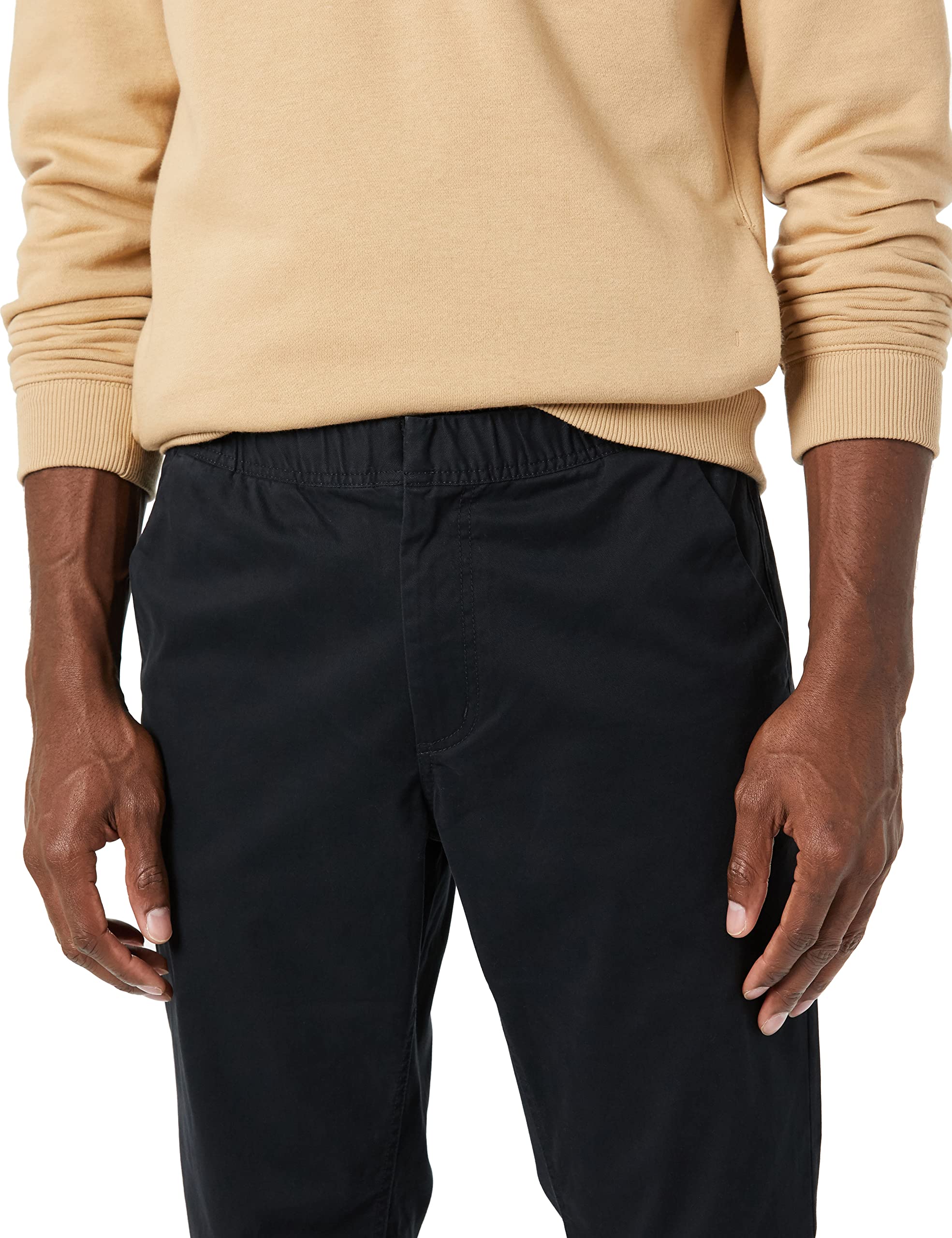 Amazon Aware Men's Stretch Waist Chino Pants - Comfortable Slim Fit Casual Trousers for Work, Office & Everyday Wear