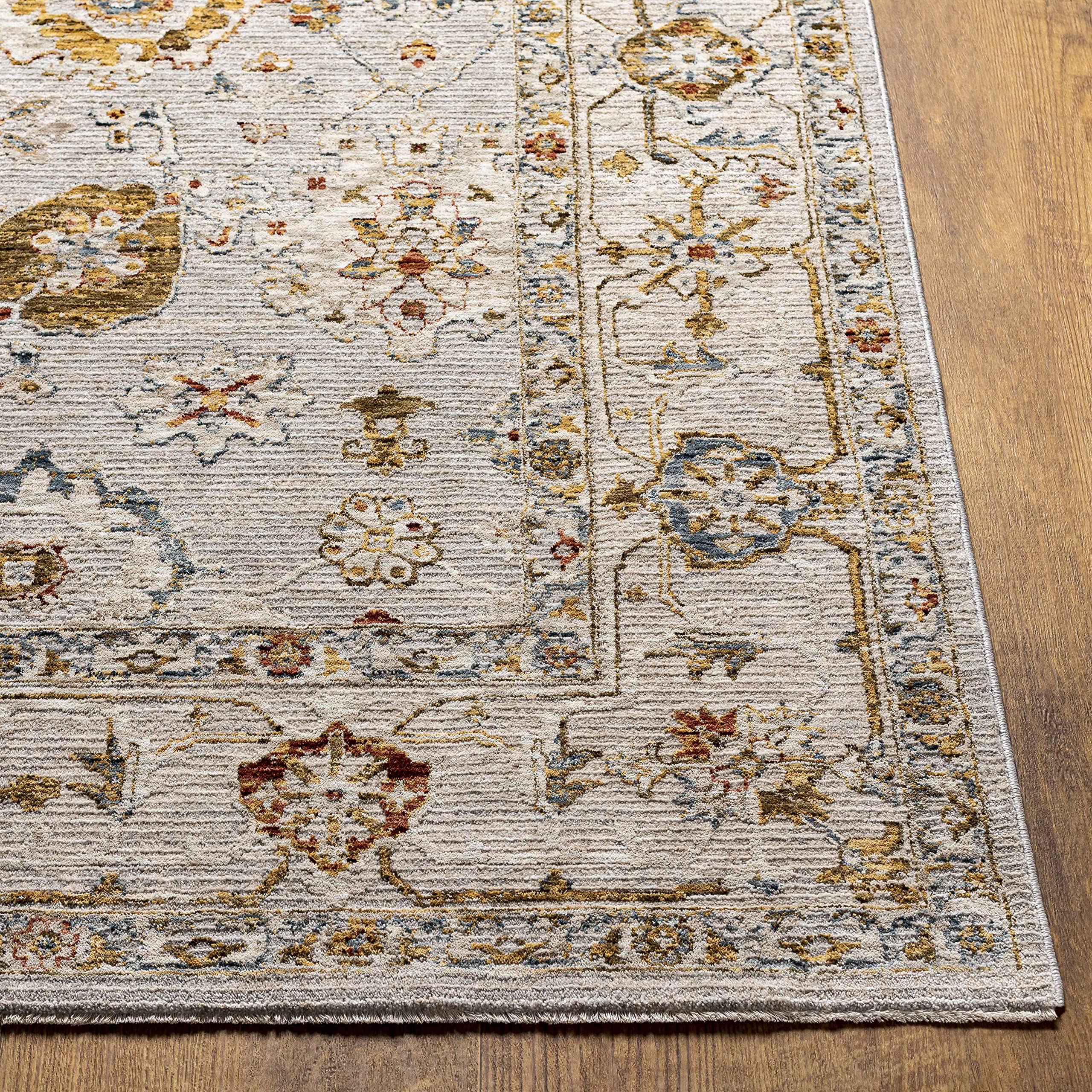 Hauteloom Calingcuan Soft Area Rug for Living Room & Bedroom - Beige, Blue, Red - 2'7